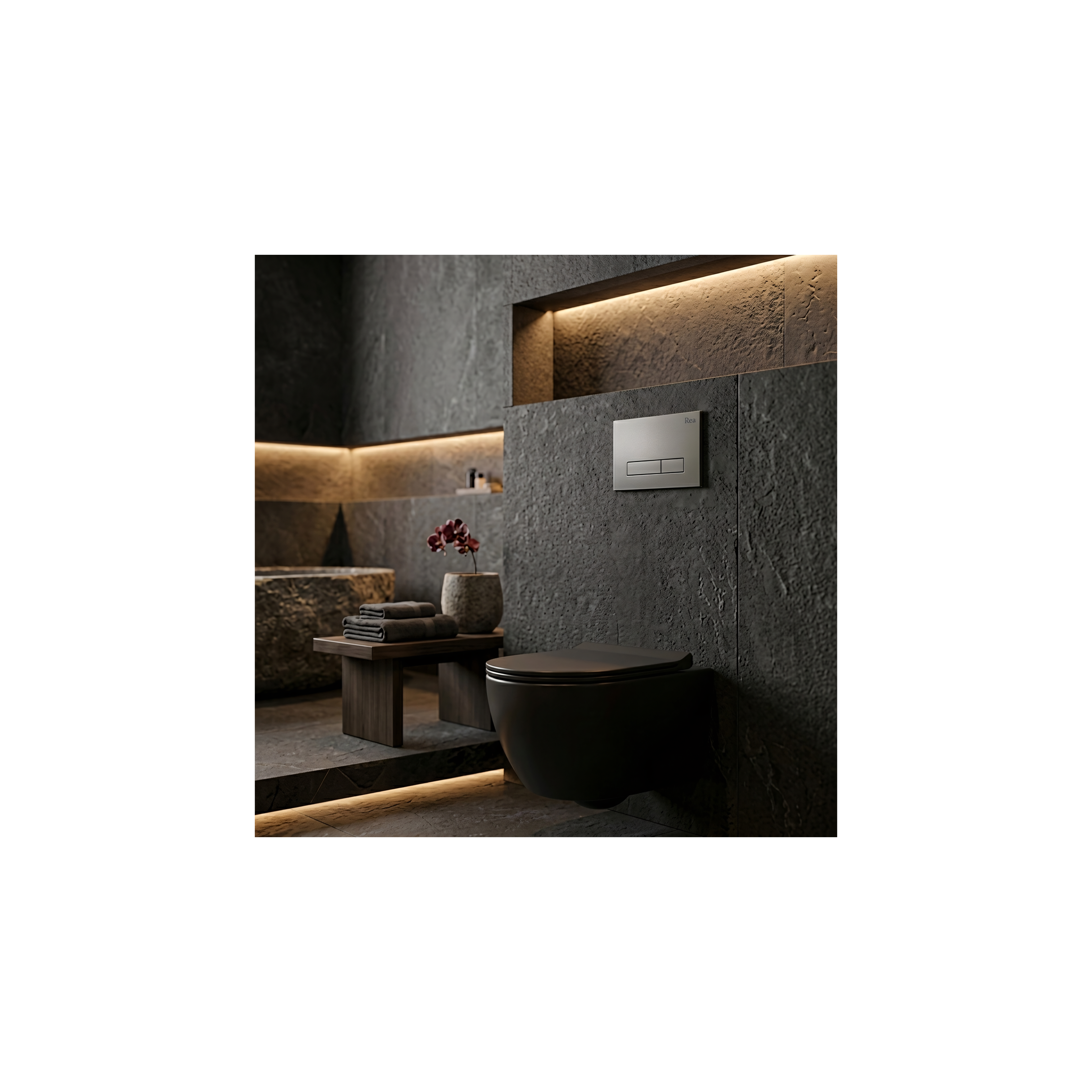 Beépíthető WC Tartókeret Szett Slim 024N HD Titan Nyomólappal
