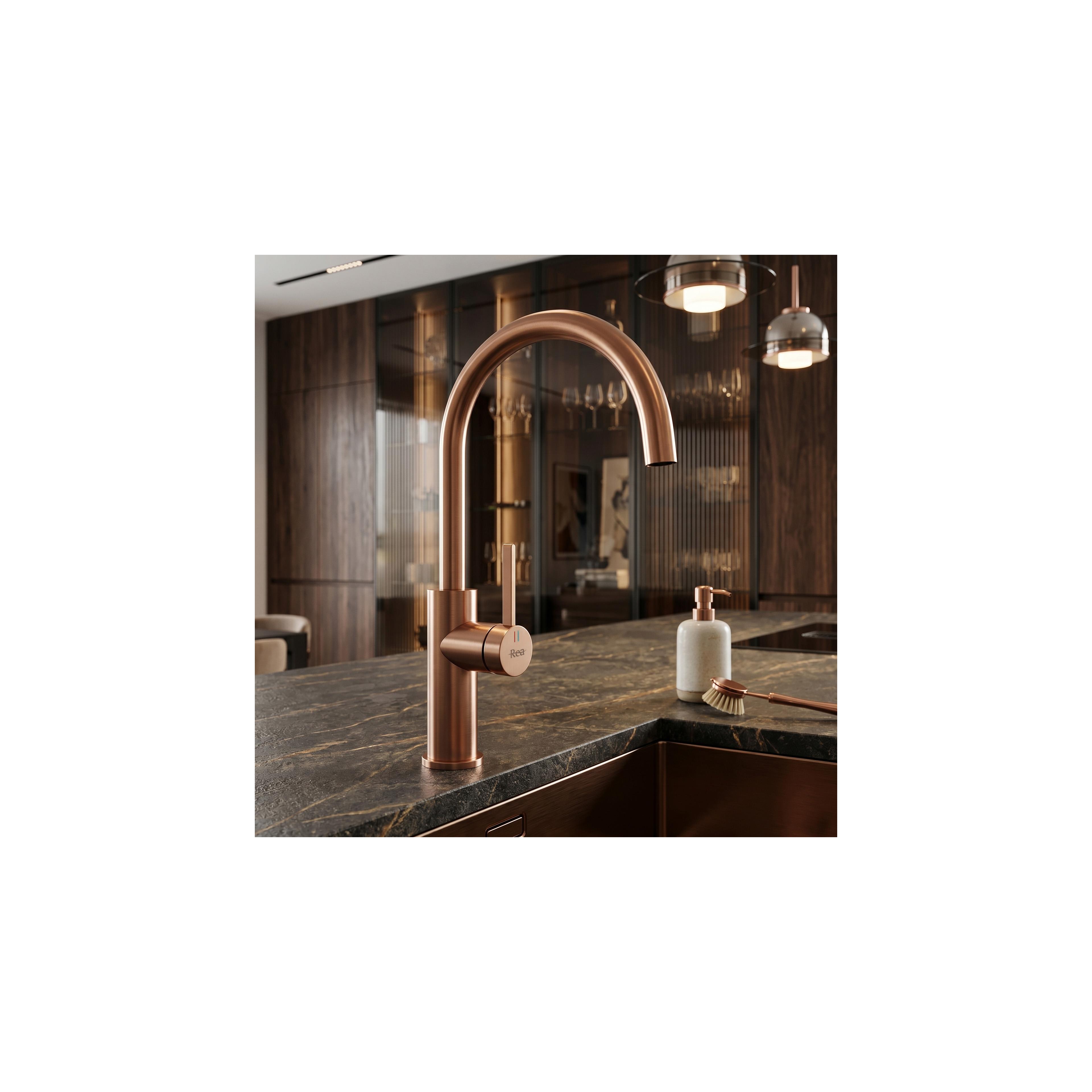 Kitchen faucet REA Rivo Brush Copper