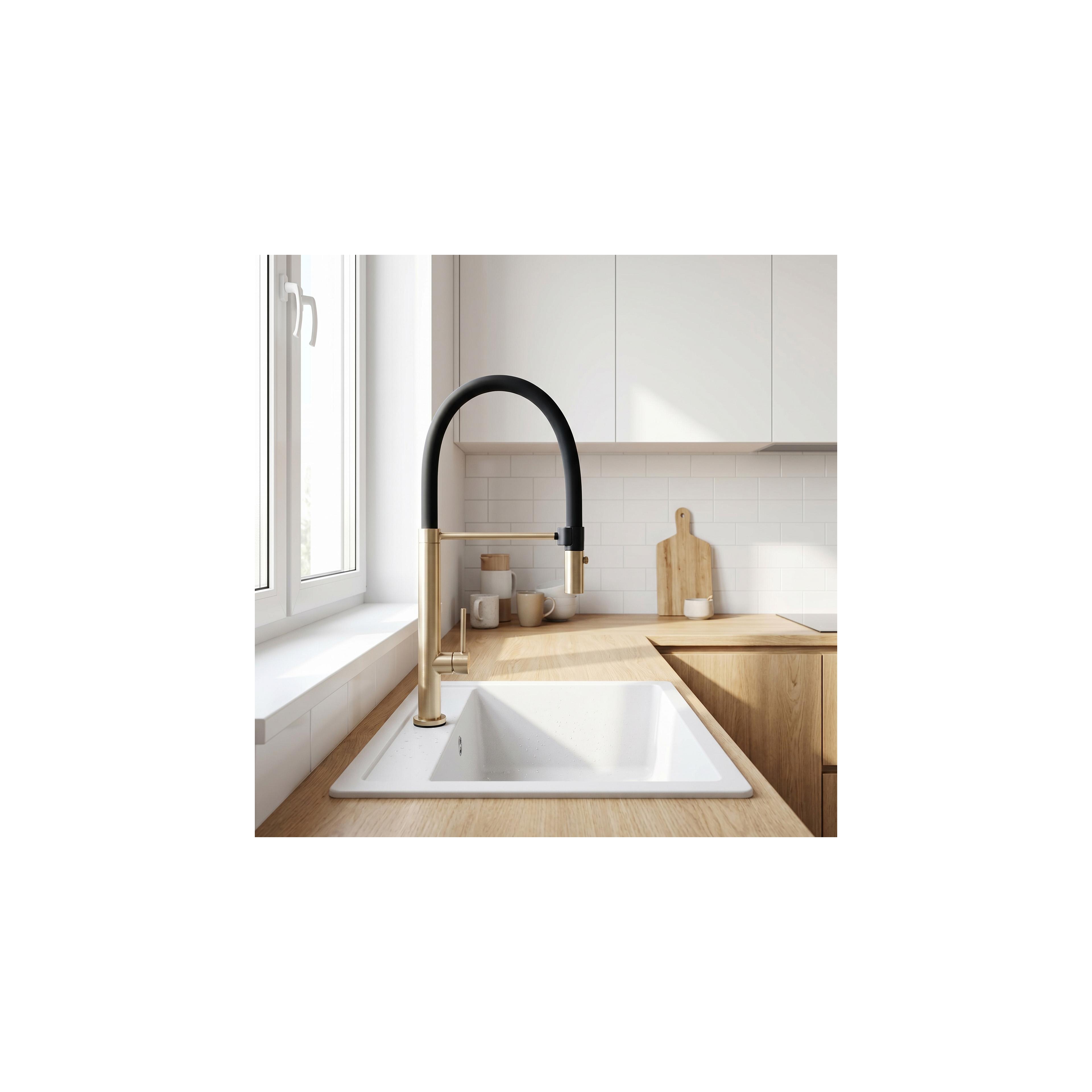 Torneira de cozinha Rea Viera Gold Brush