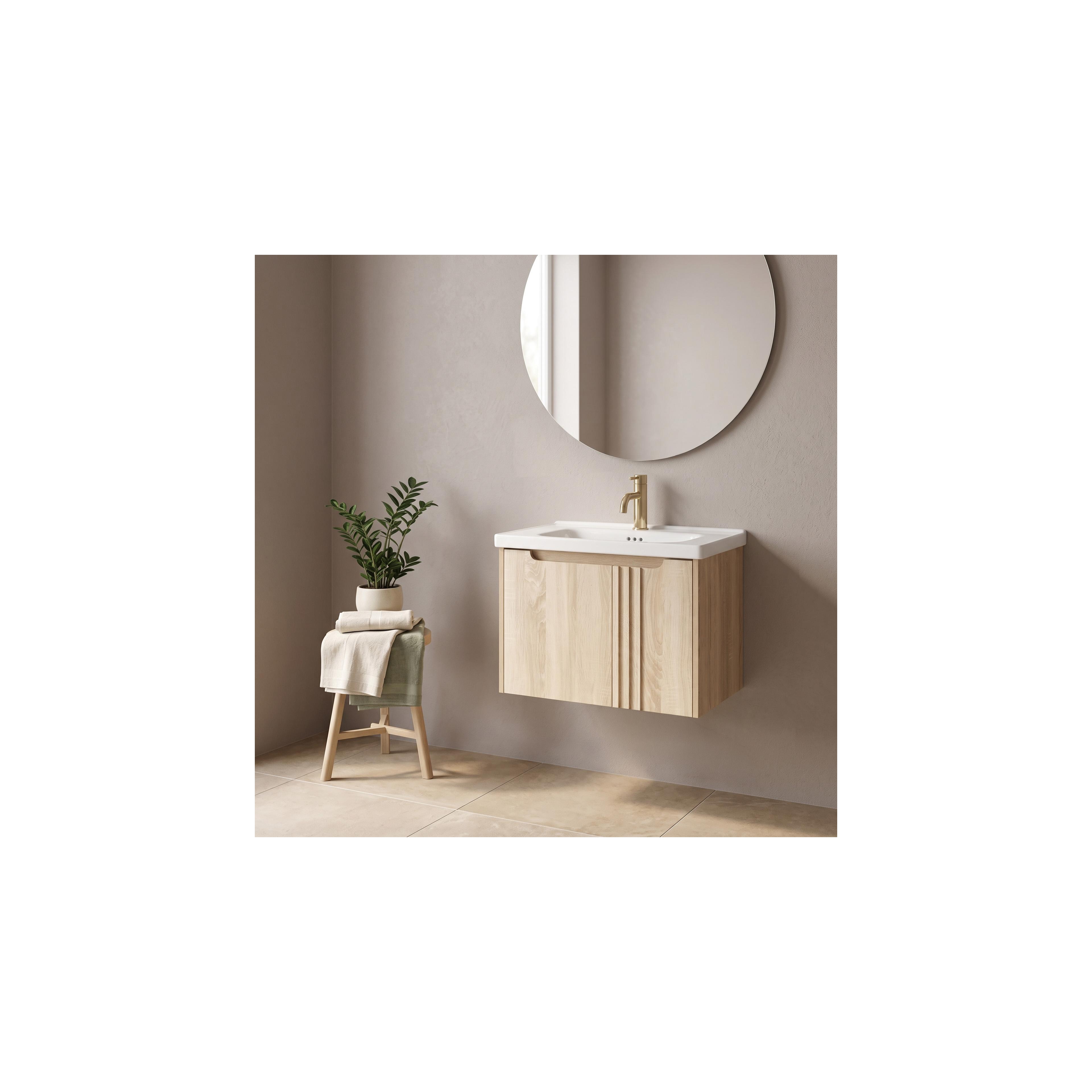 Kupatilski ormarić sa umivaonikom Rea Rivo DB86-60L-3 Light 60cm