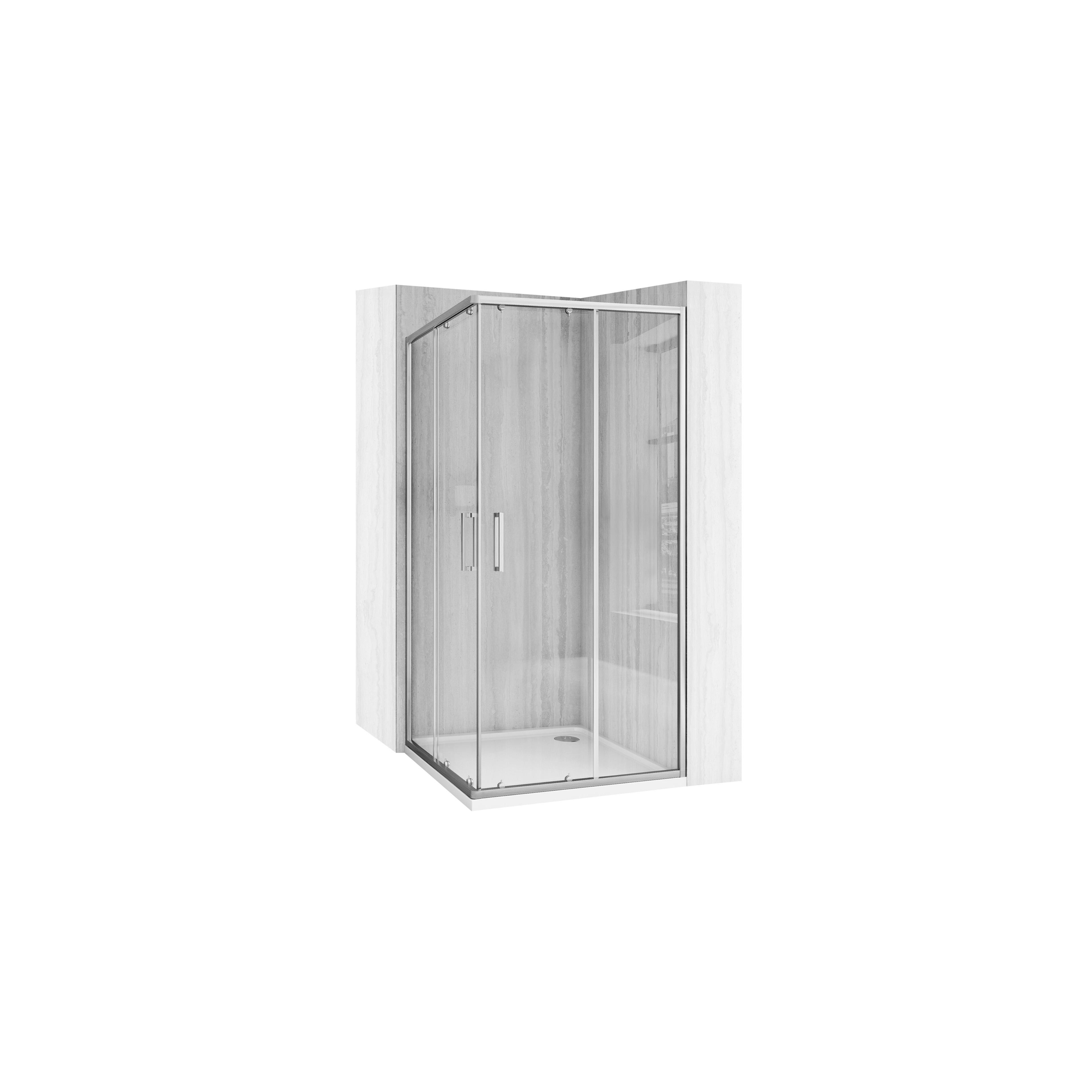 Tuš kabina Rea City 90x90 Nickel Brush