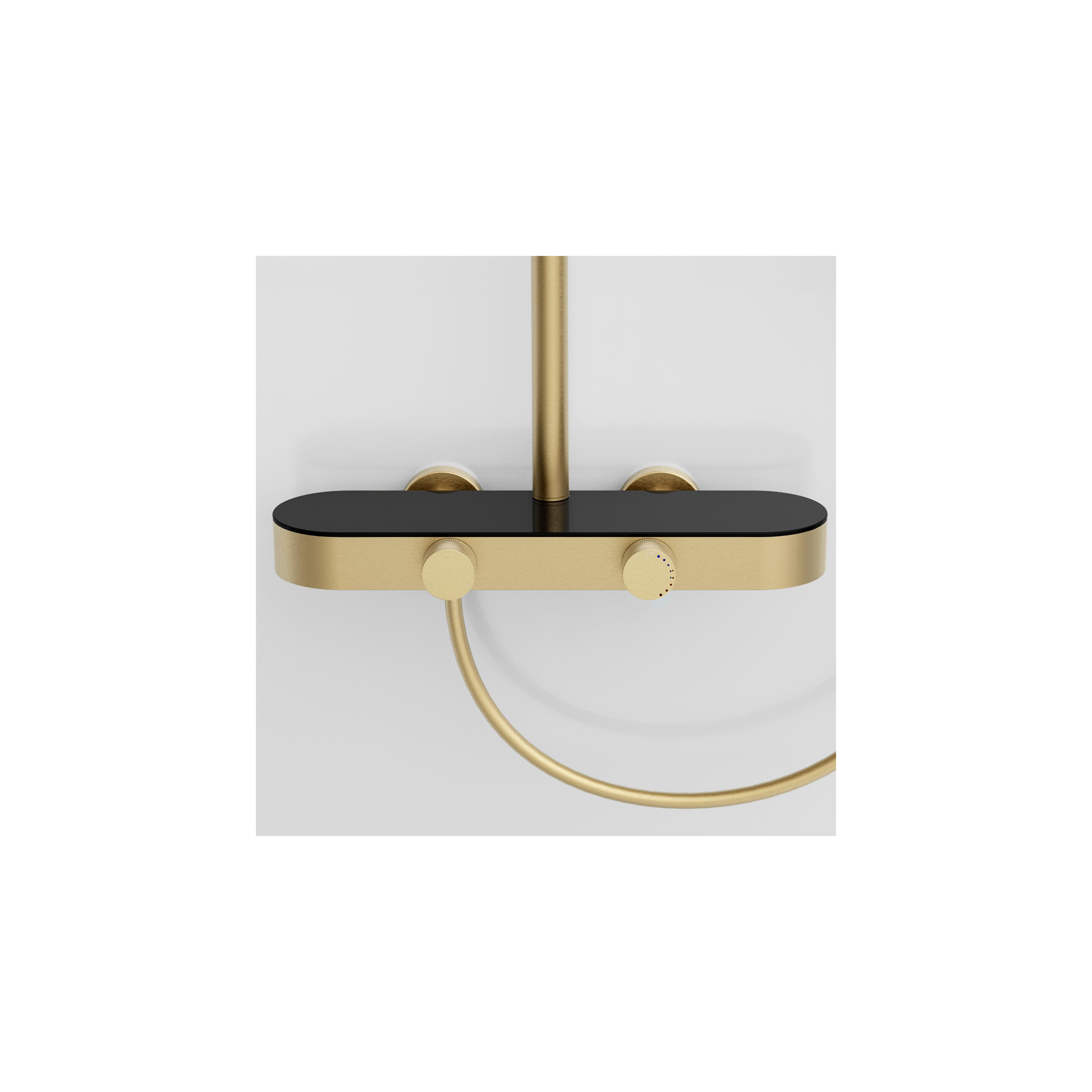 Ρυθμιζόμενη Στήλη Ντουζ Rea Creo Brush Gold 87 - 128 εκ.