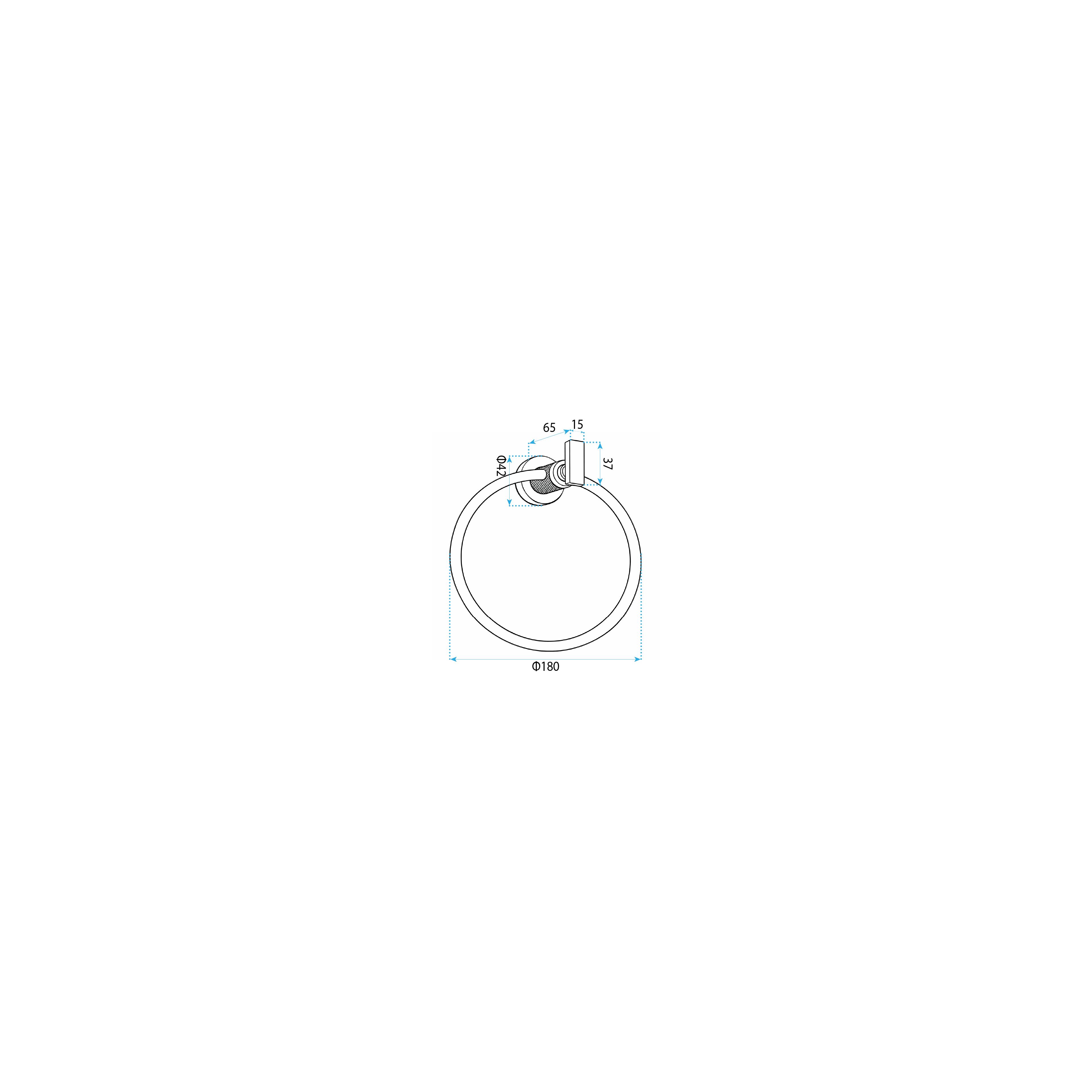 Wieszak łazienkowy Ring 81307 Virro Złoty Szczotkowany