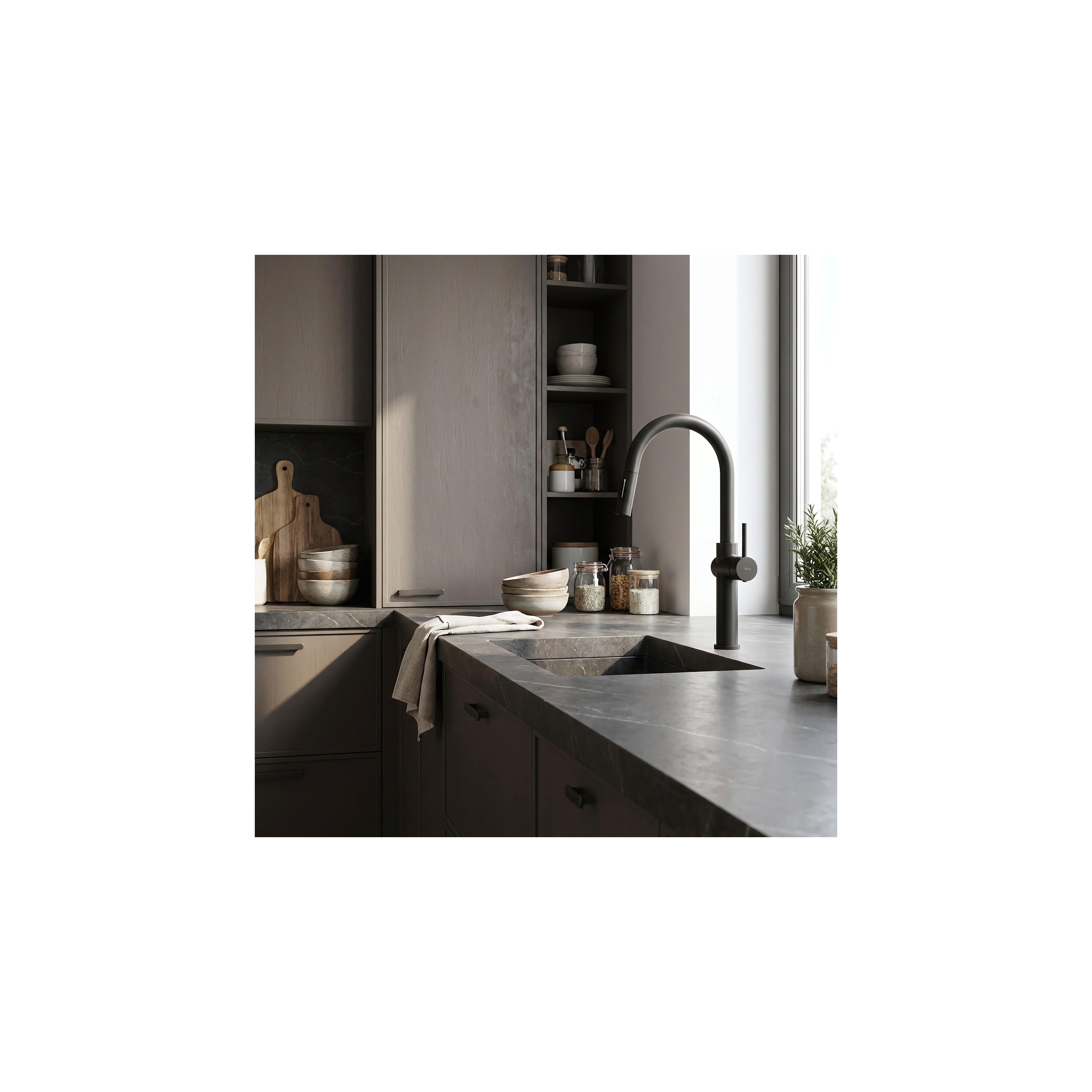 Robinet de cuisine Rea Fresh High Black