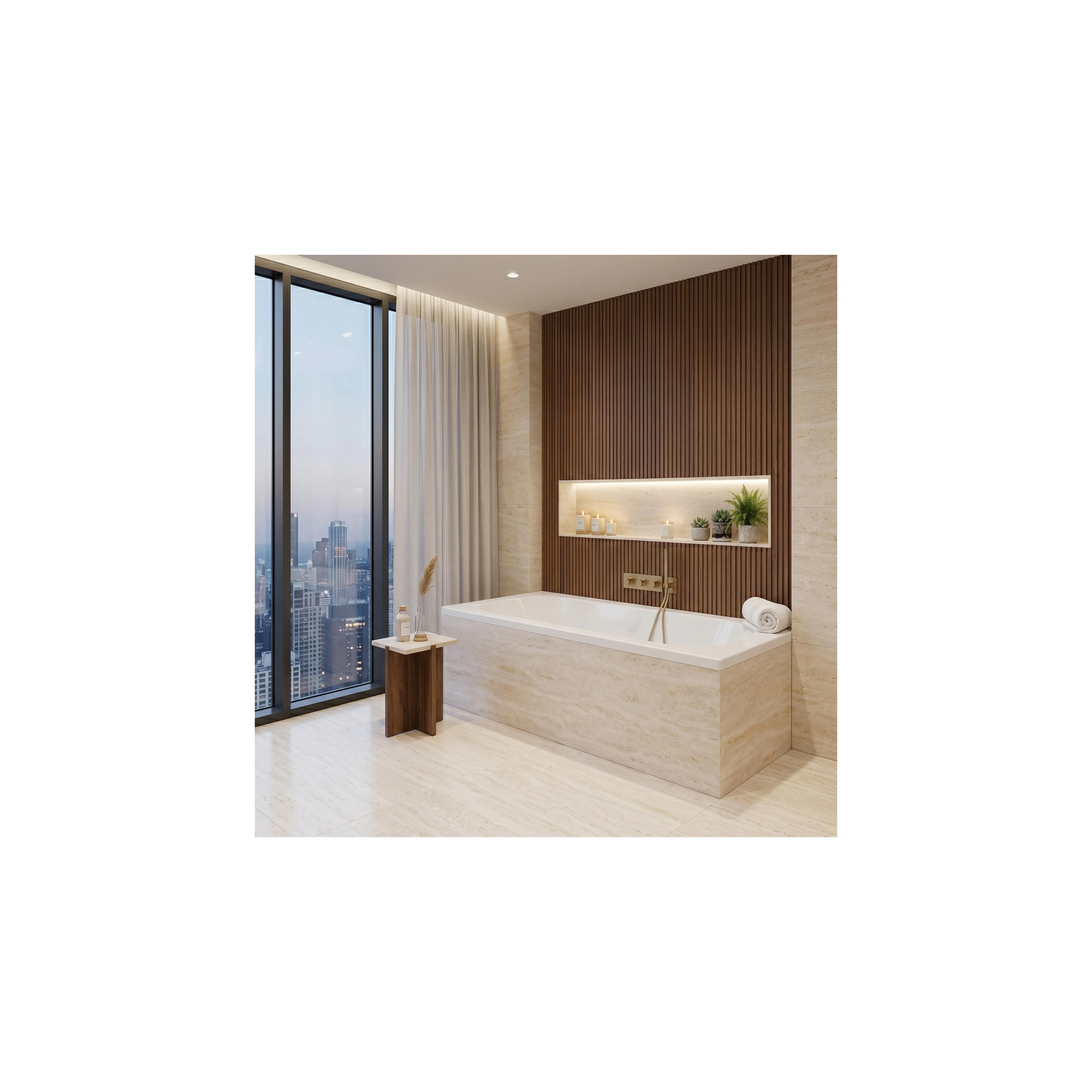 Built-in acrylic bathtub Rea Gloria 150