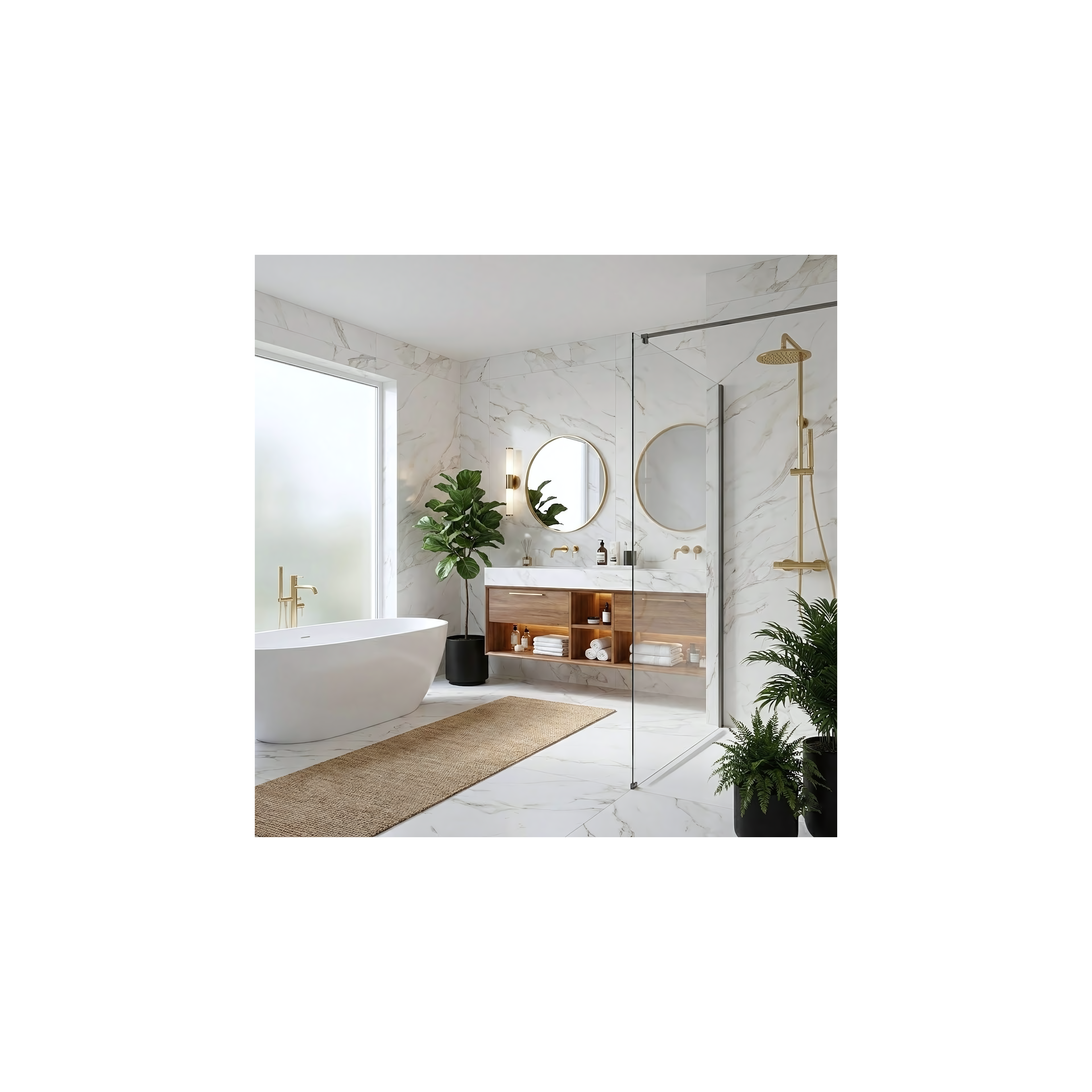 Paroi de douche Rea Flexi Transparent / Titan 100