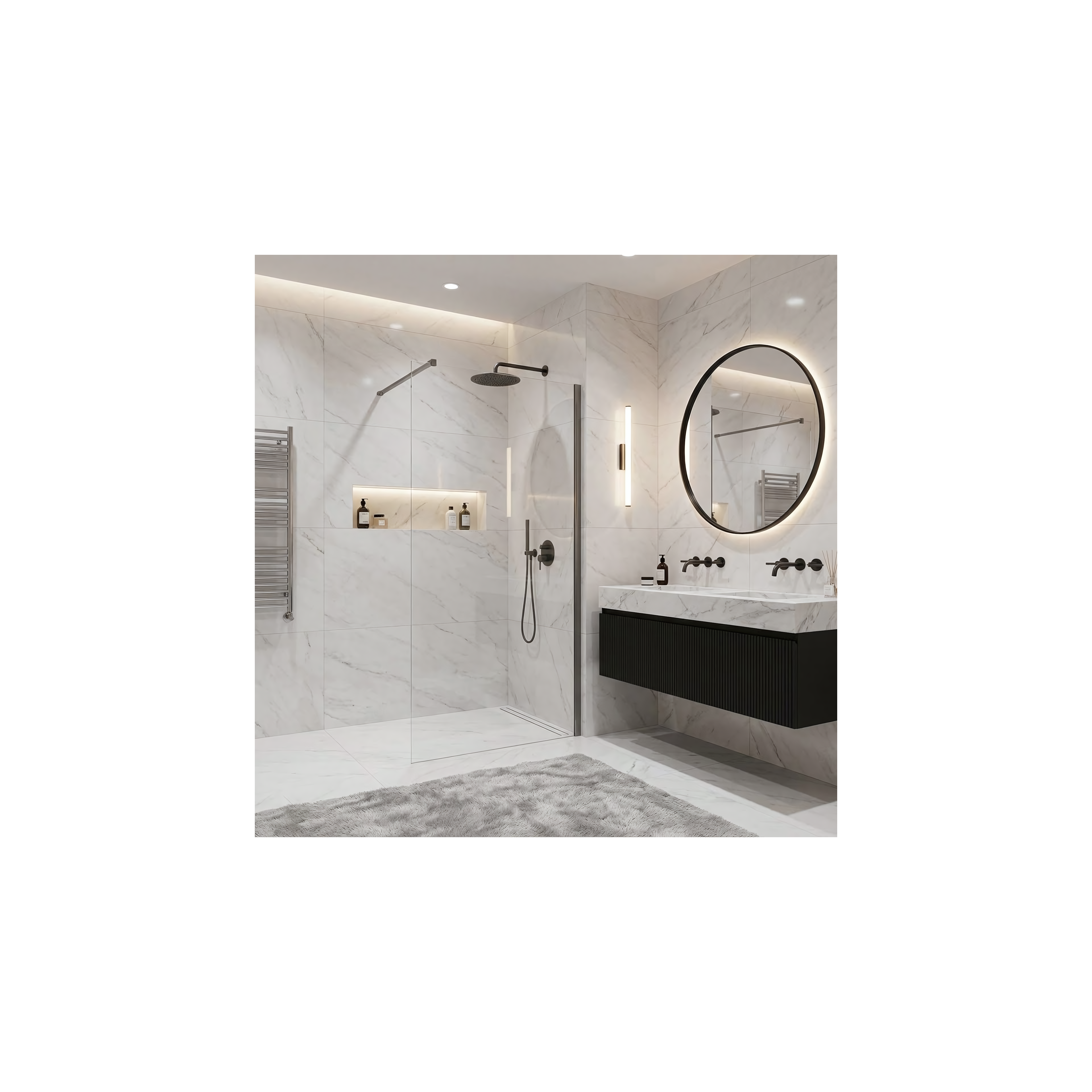 Paroi de douche Rea Flexi Transparent / Titan 120