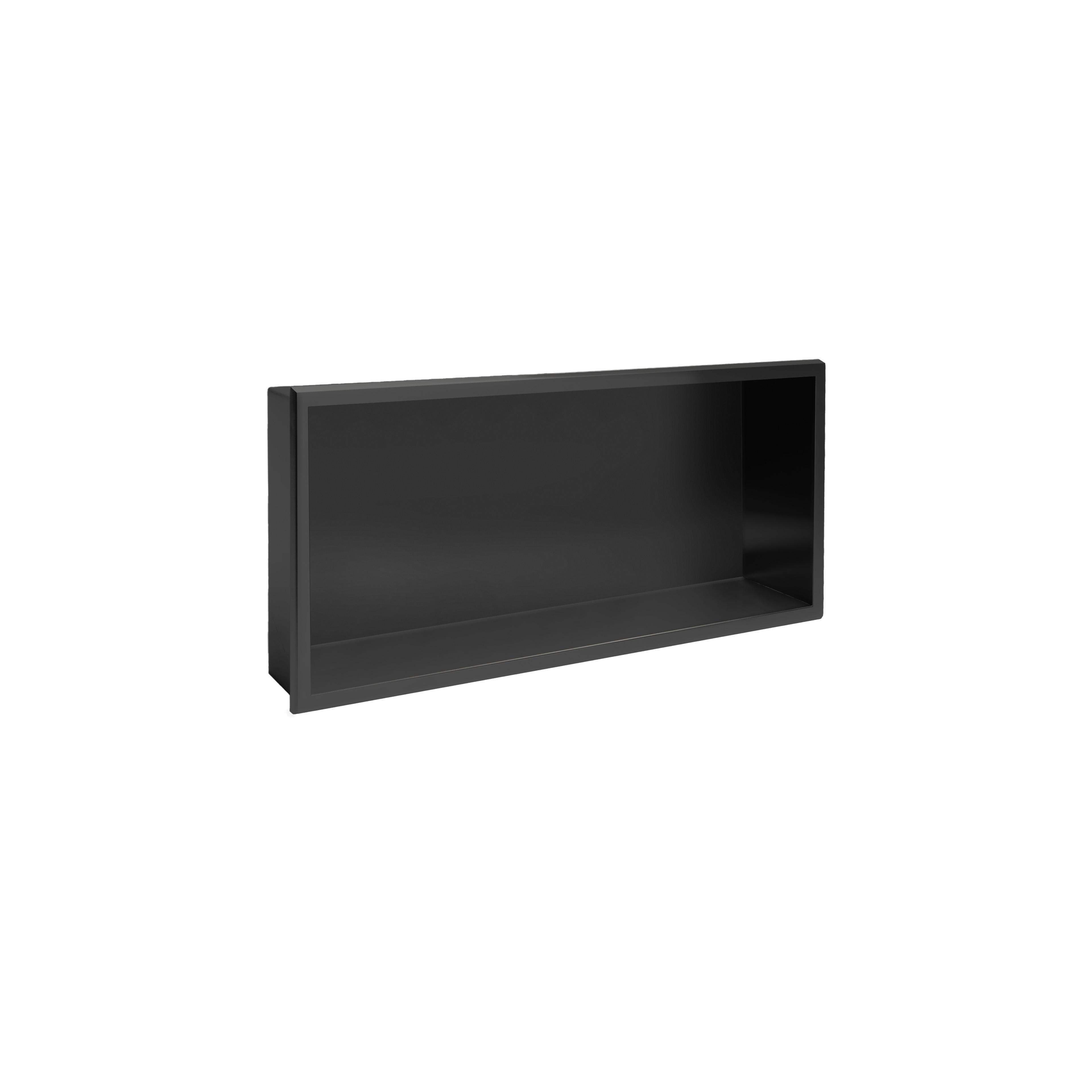 bathroom shelf 30x60 black matt