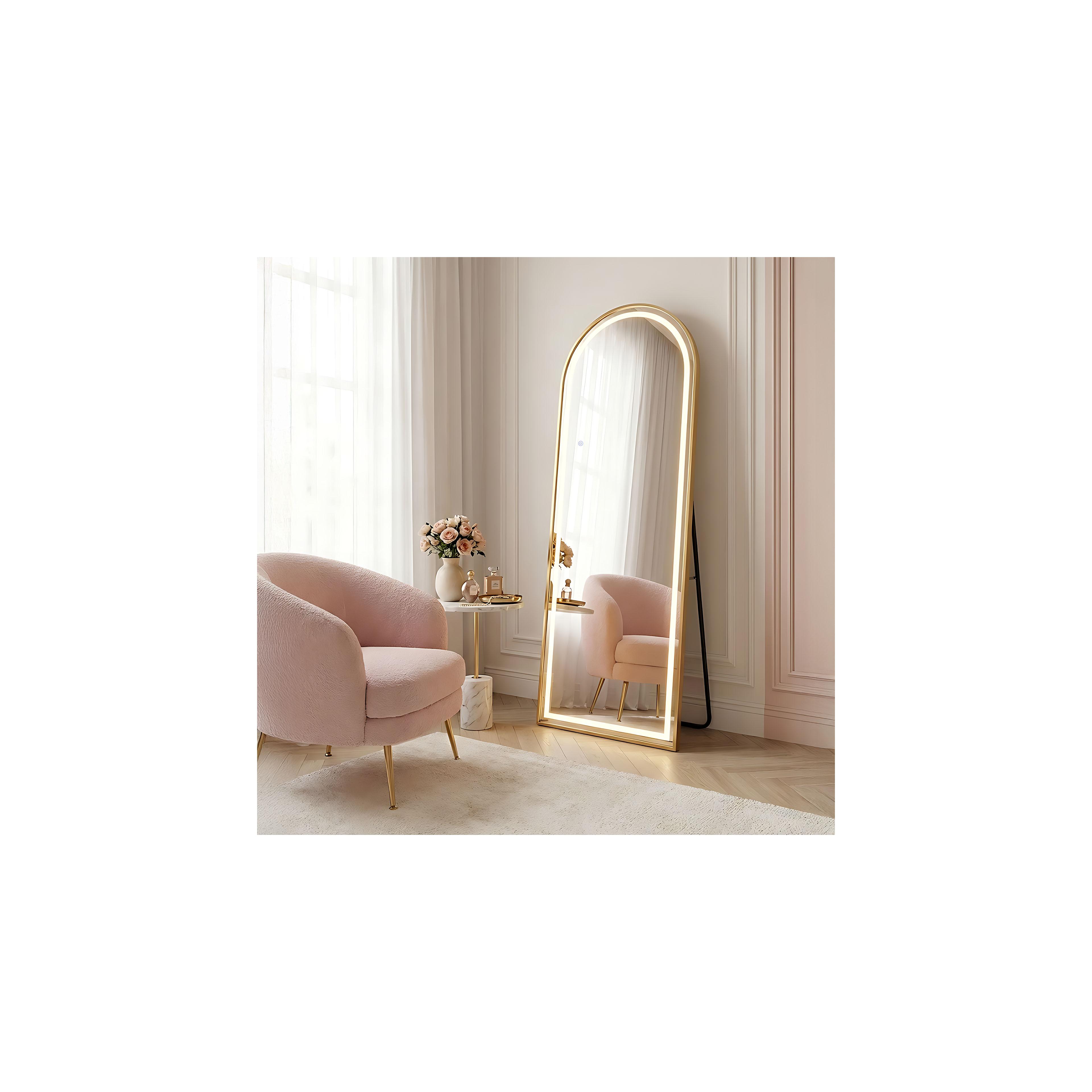 Miroir LED Orbit 60x170cm Brush Gold