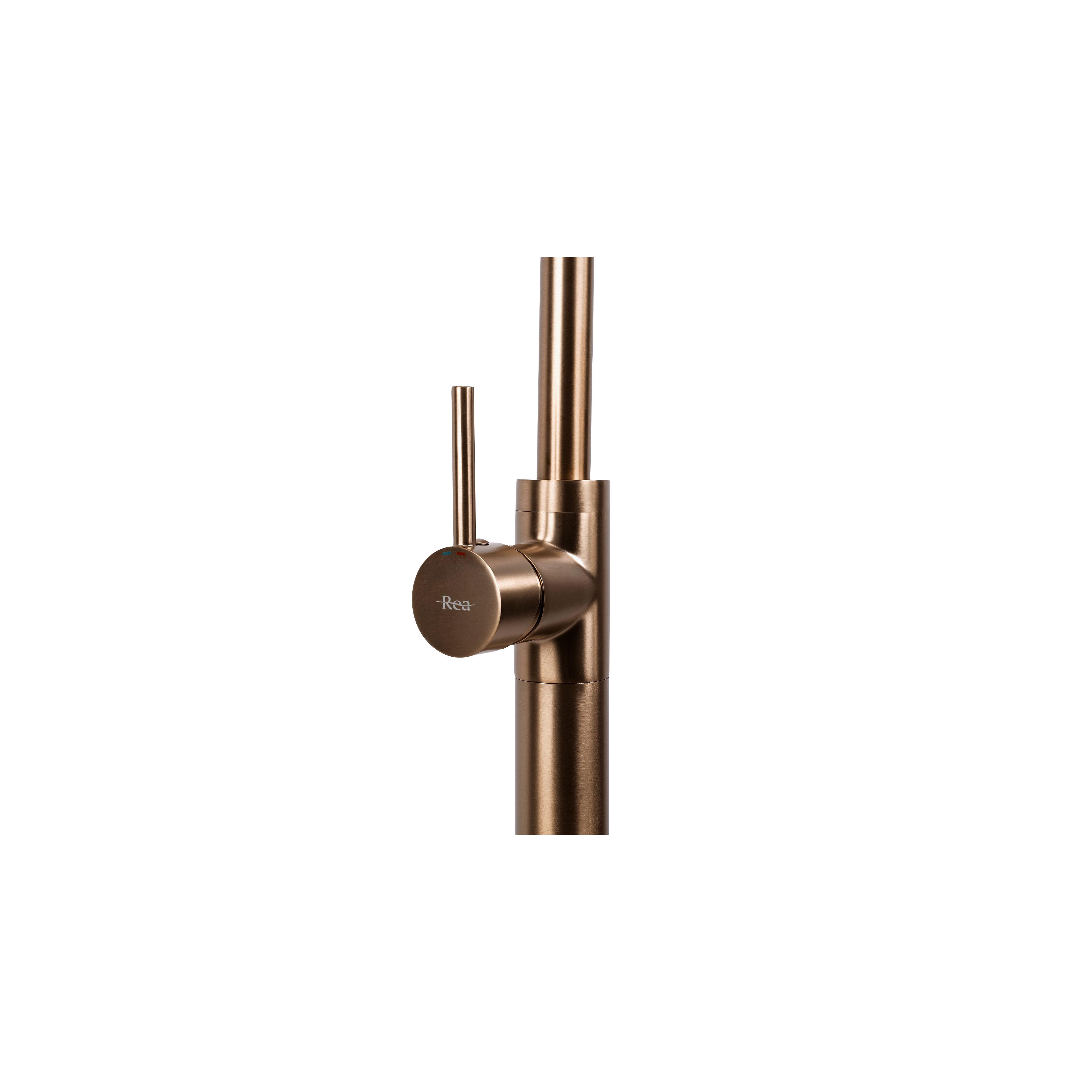 Robinet de lavabo Rea Lungo Brush Copper