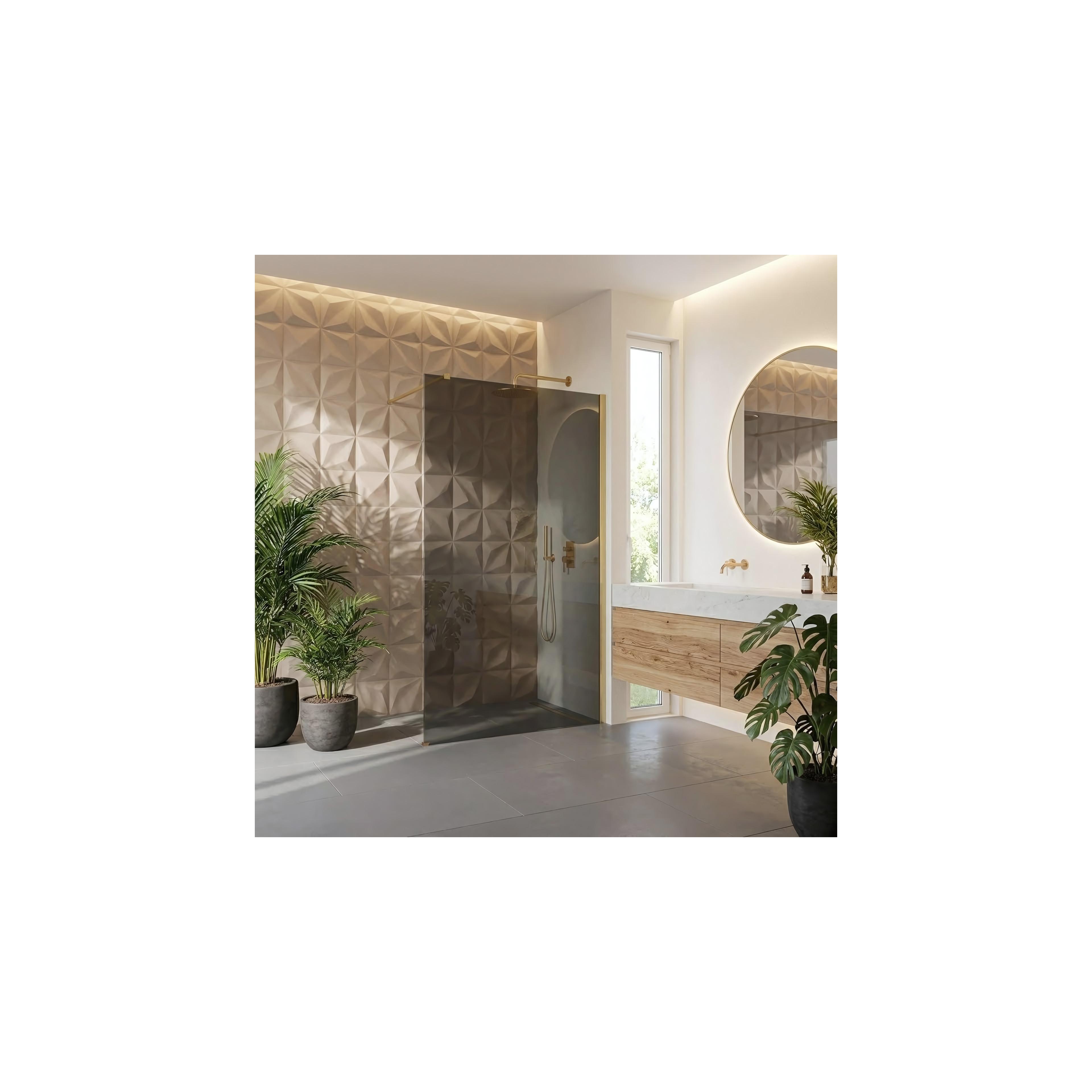 Paroi de douche Rea Flexi Grey / Brush Gold 80