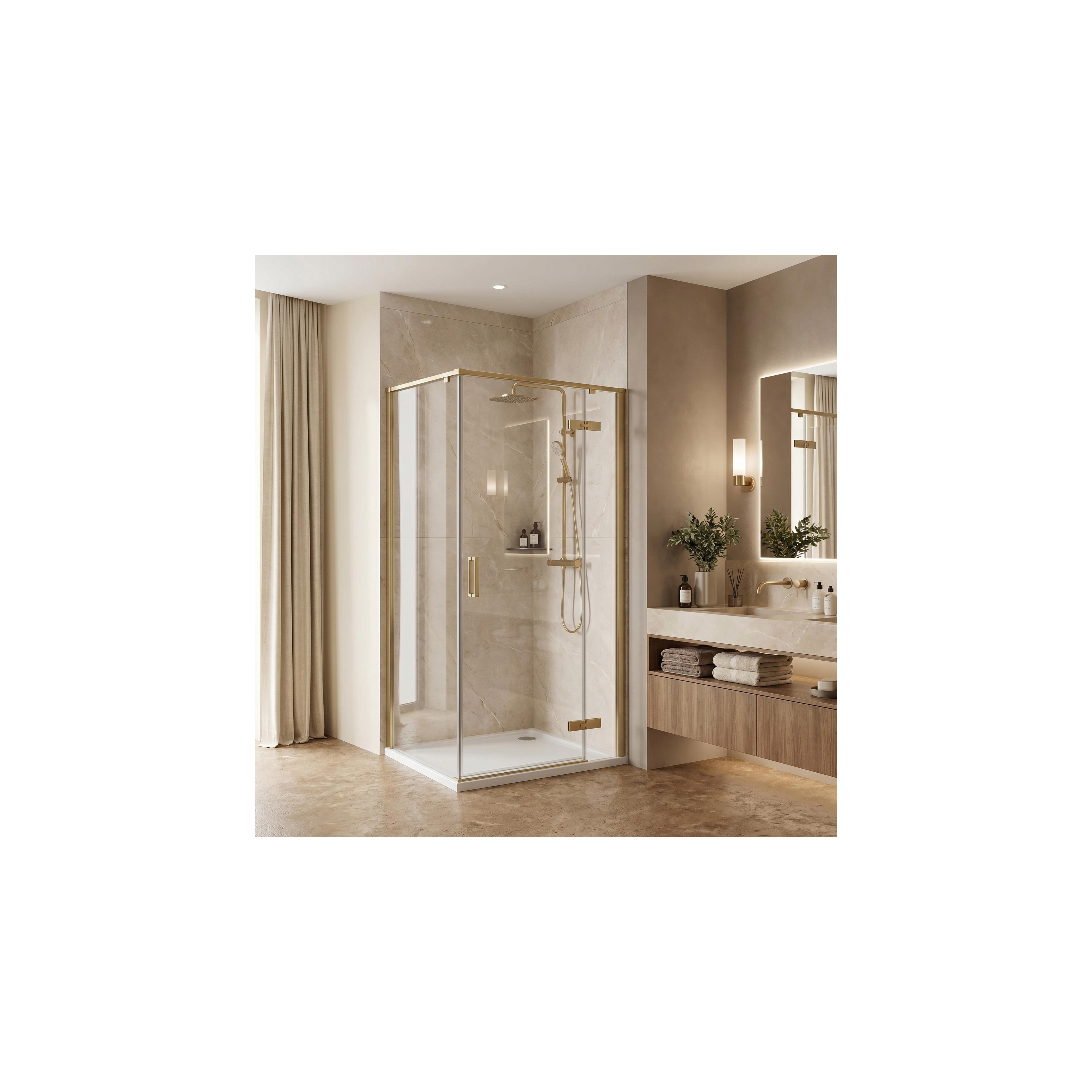 Duschkabin Rea Bruno 90x90 Brush Gold