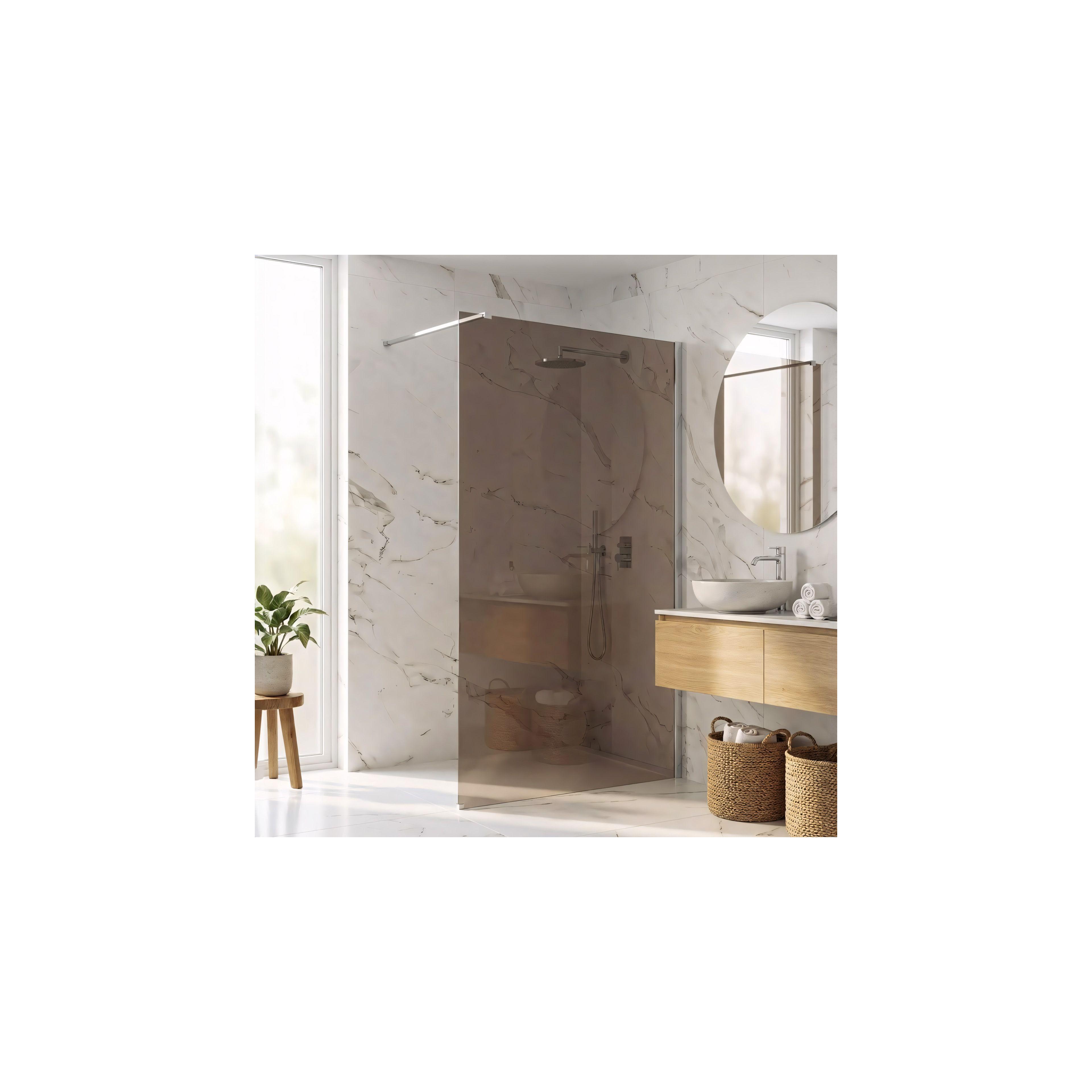 Walk-in dušas siena Rea Flexi Brown / Chrome 110