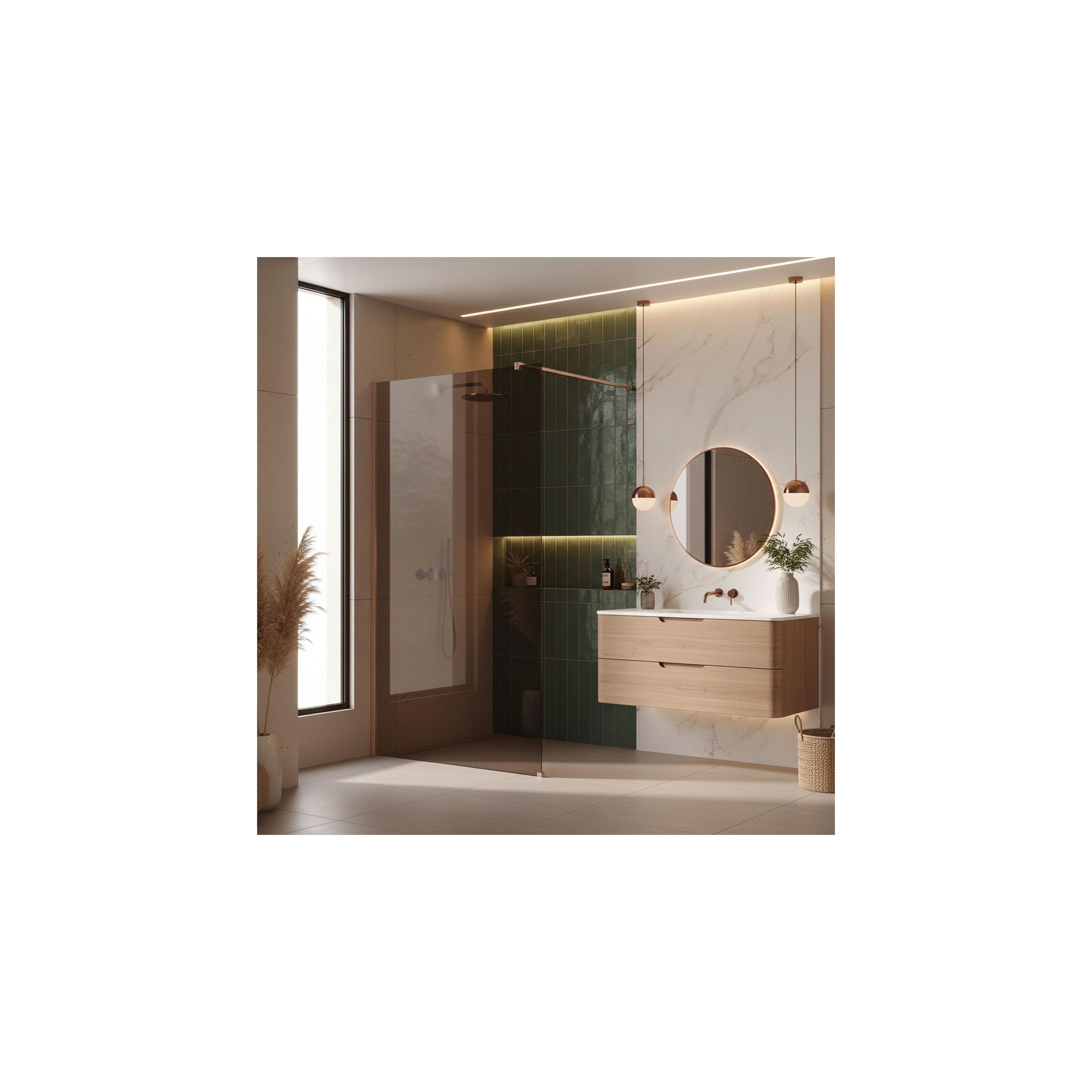 Paroi de douche Rea Flexi Brown / Brush Copper 110