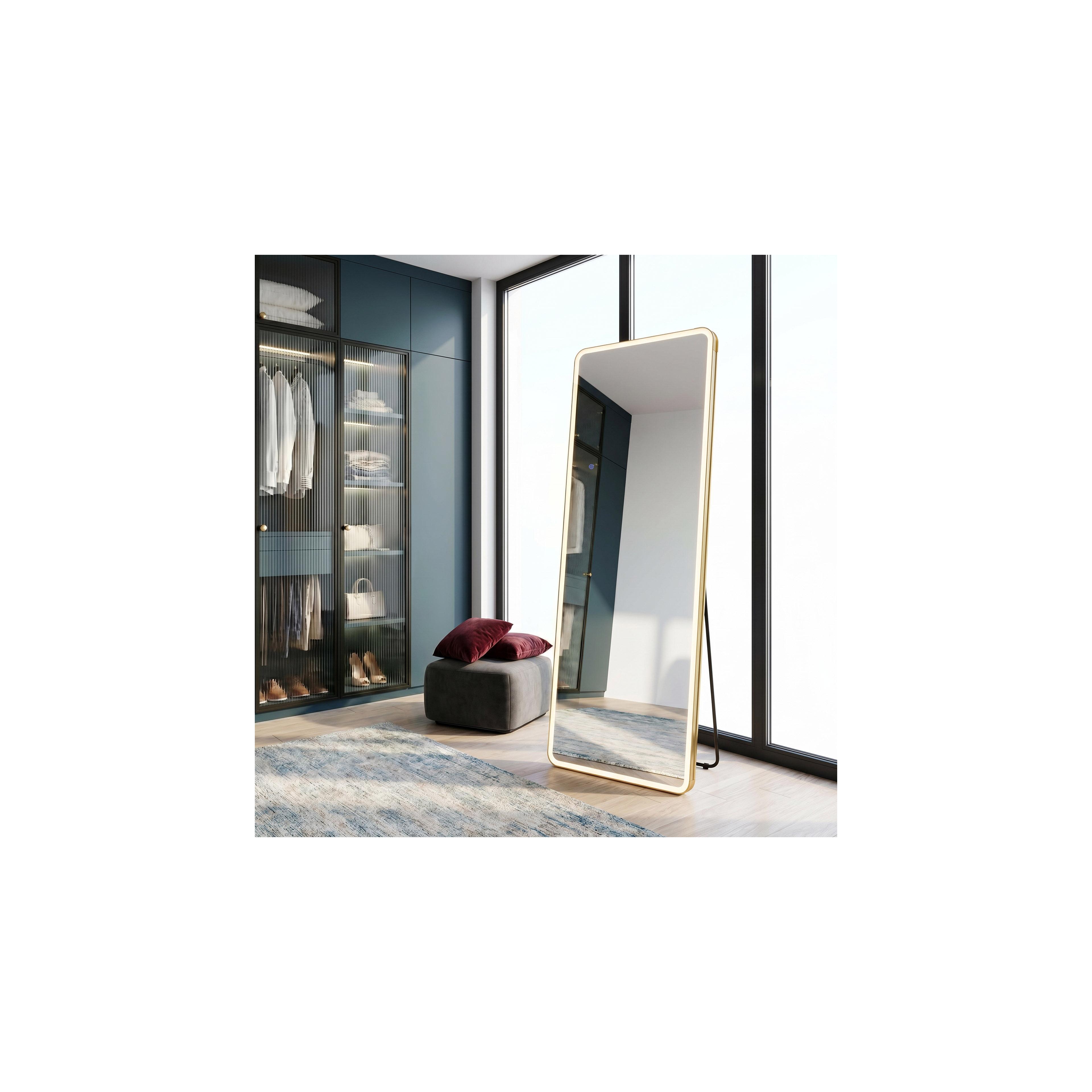 LED-SPEGEL Classico 60x170cm Brush Gold