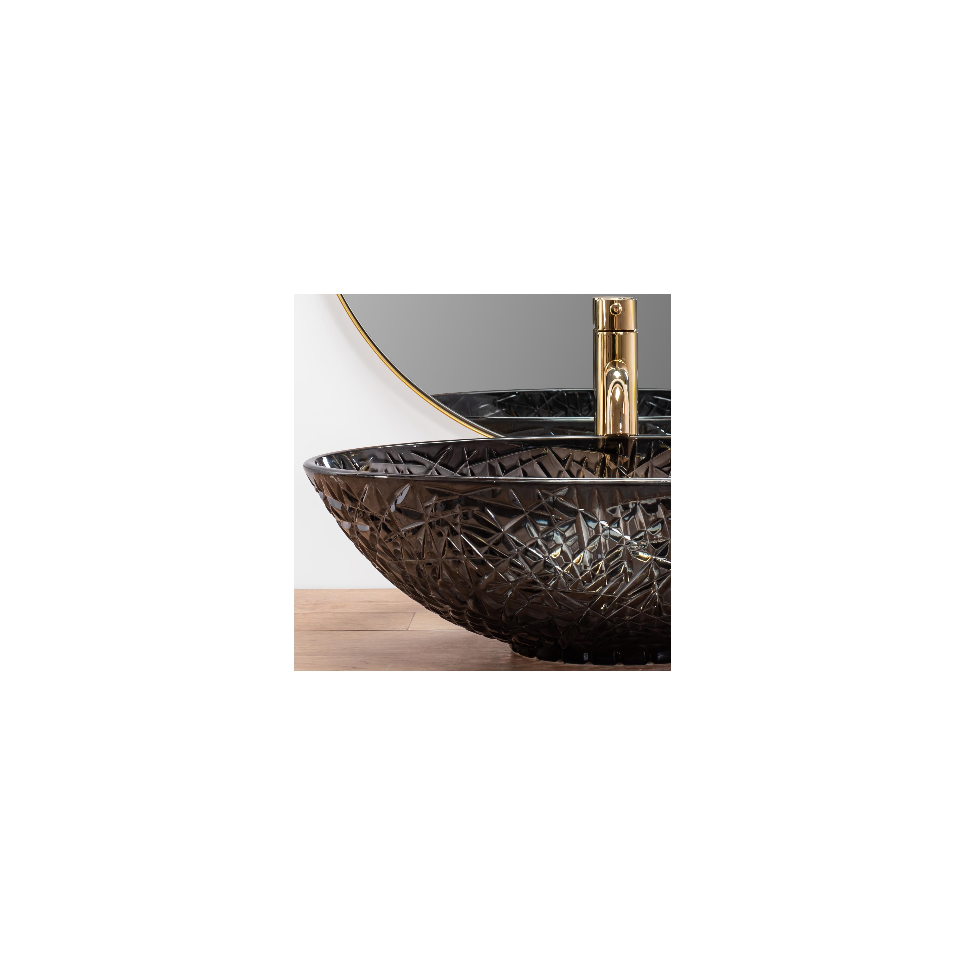 Lavabo sobre encimera REA FROST BLACK