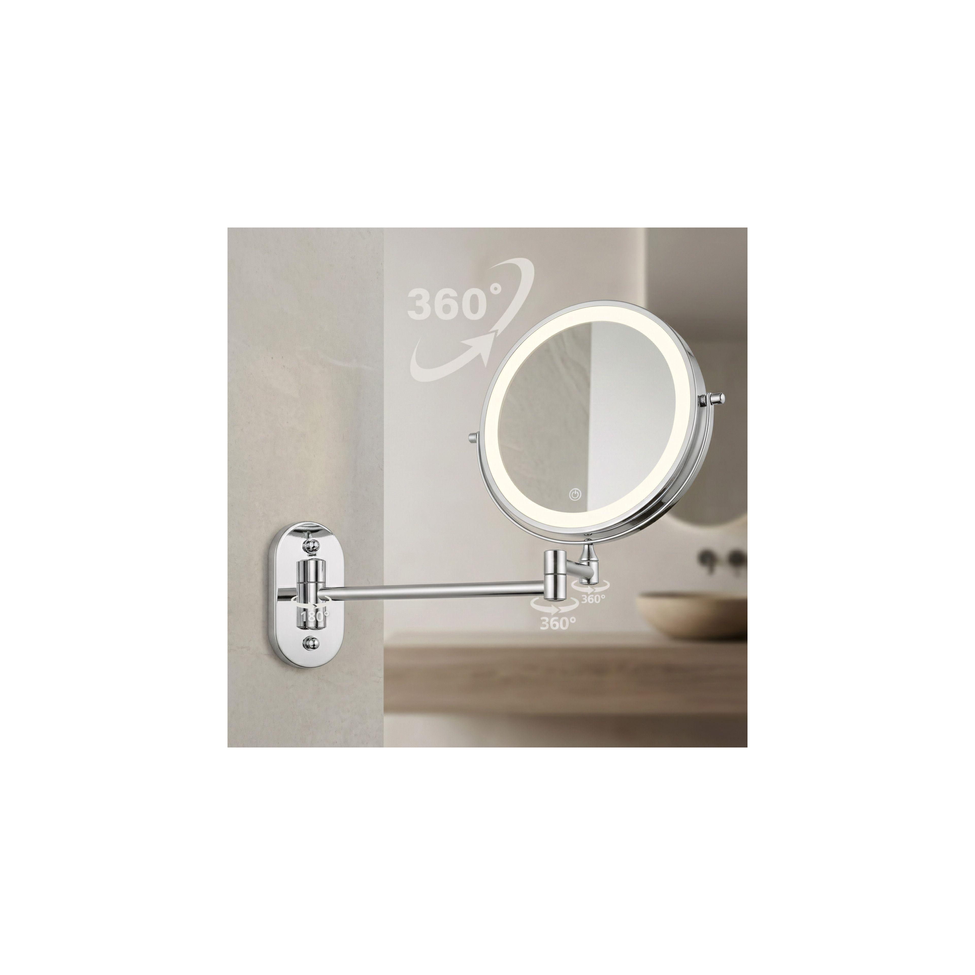 LED seinapeegel Glow Chrome