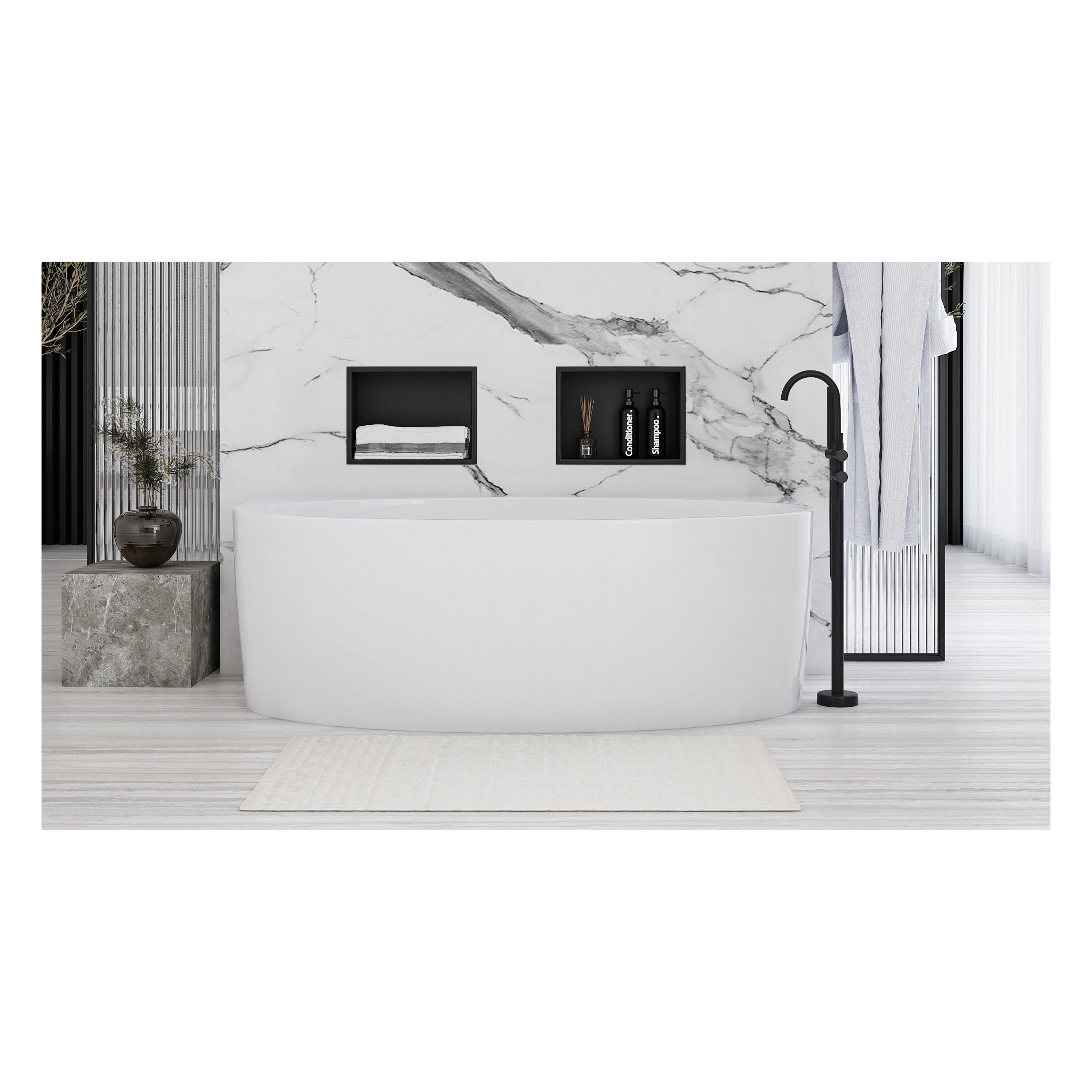 bathroom shelf 30x30 matte black