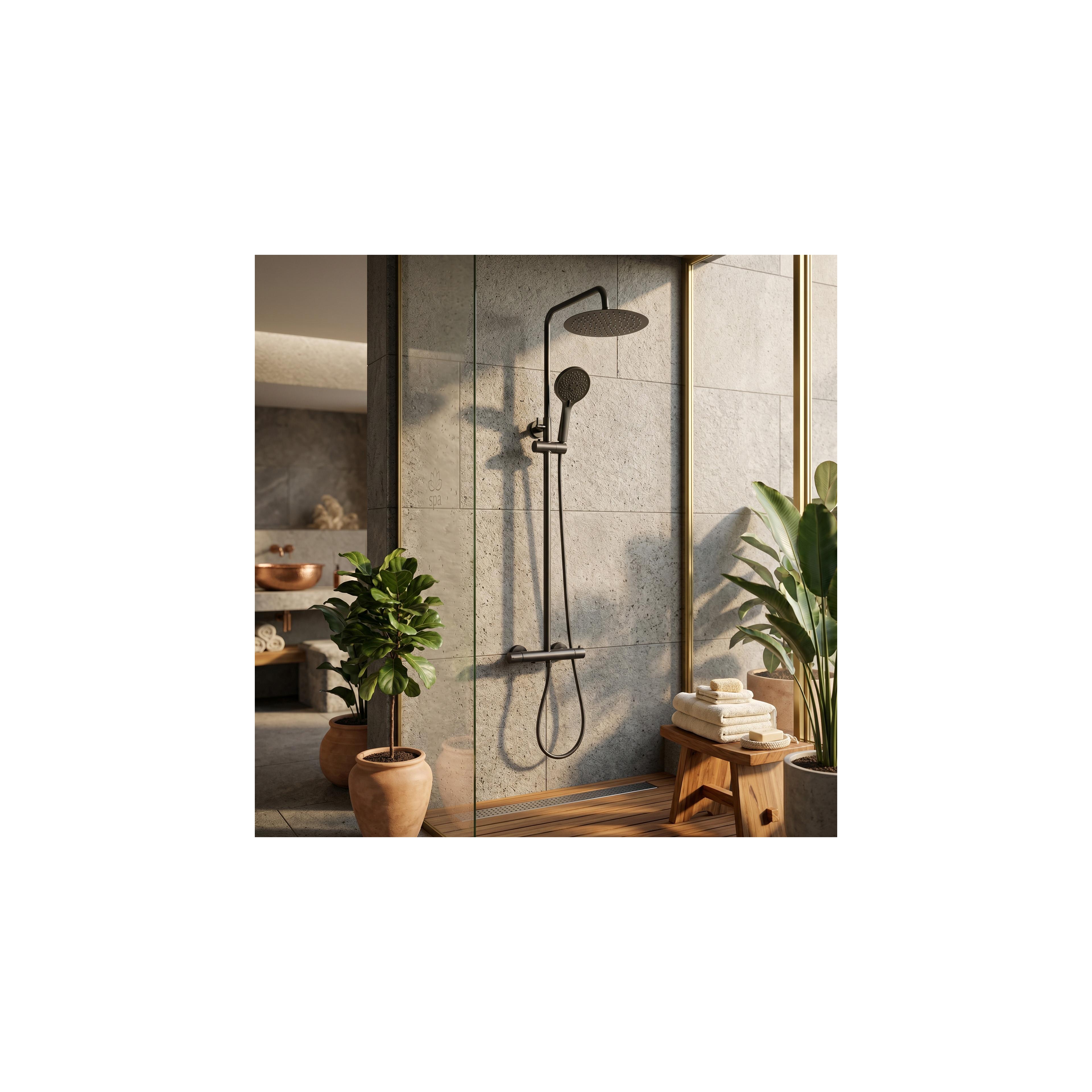 Thermostatic shower system Rea Drop Titan