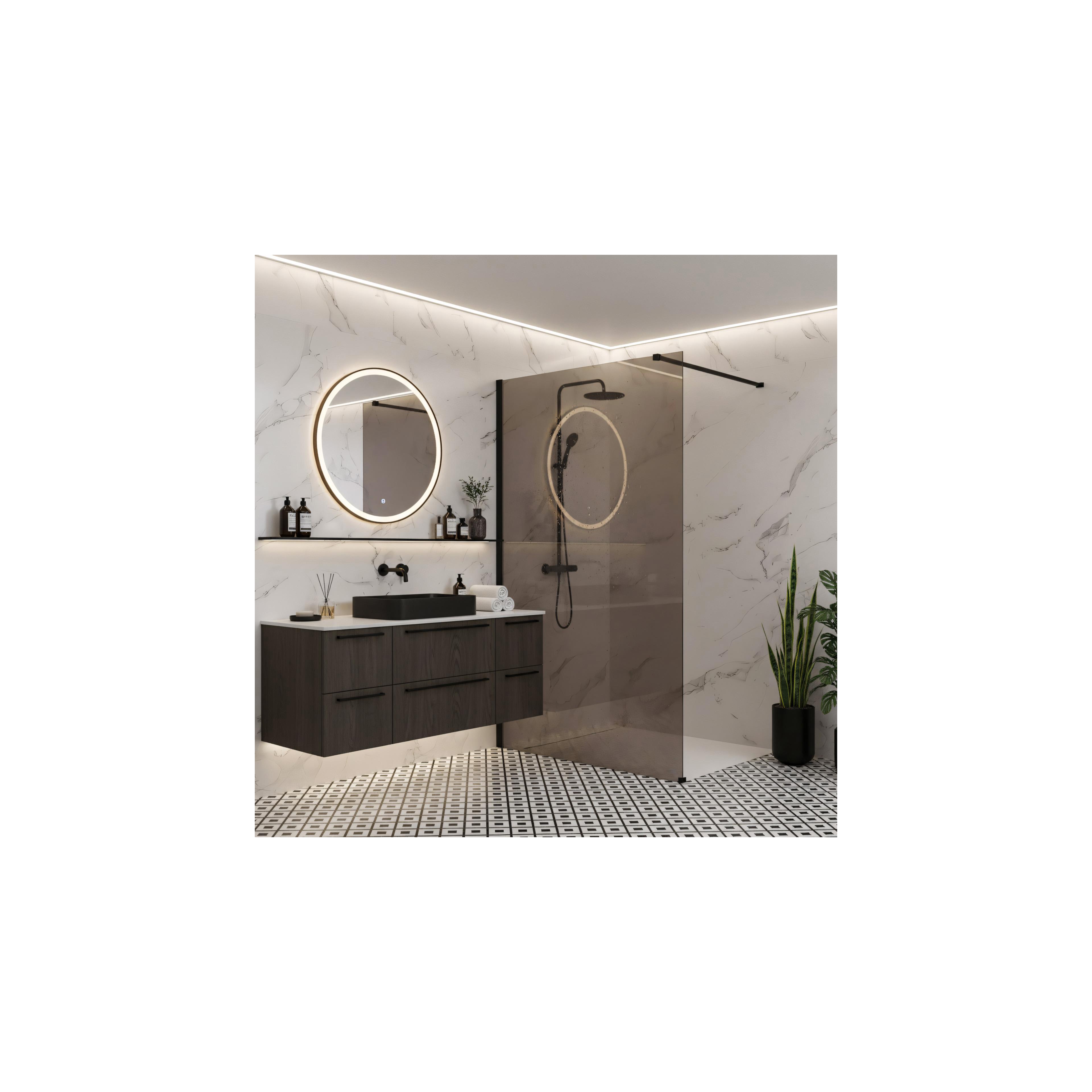 Kabina prysznicowa Walk-In Rea Flexi Brown / Black 90