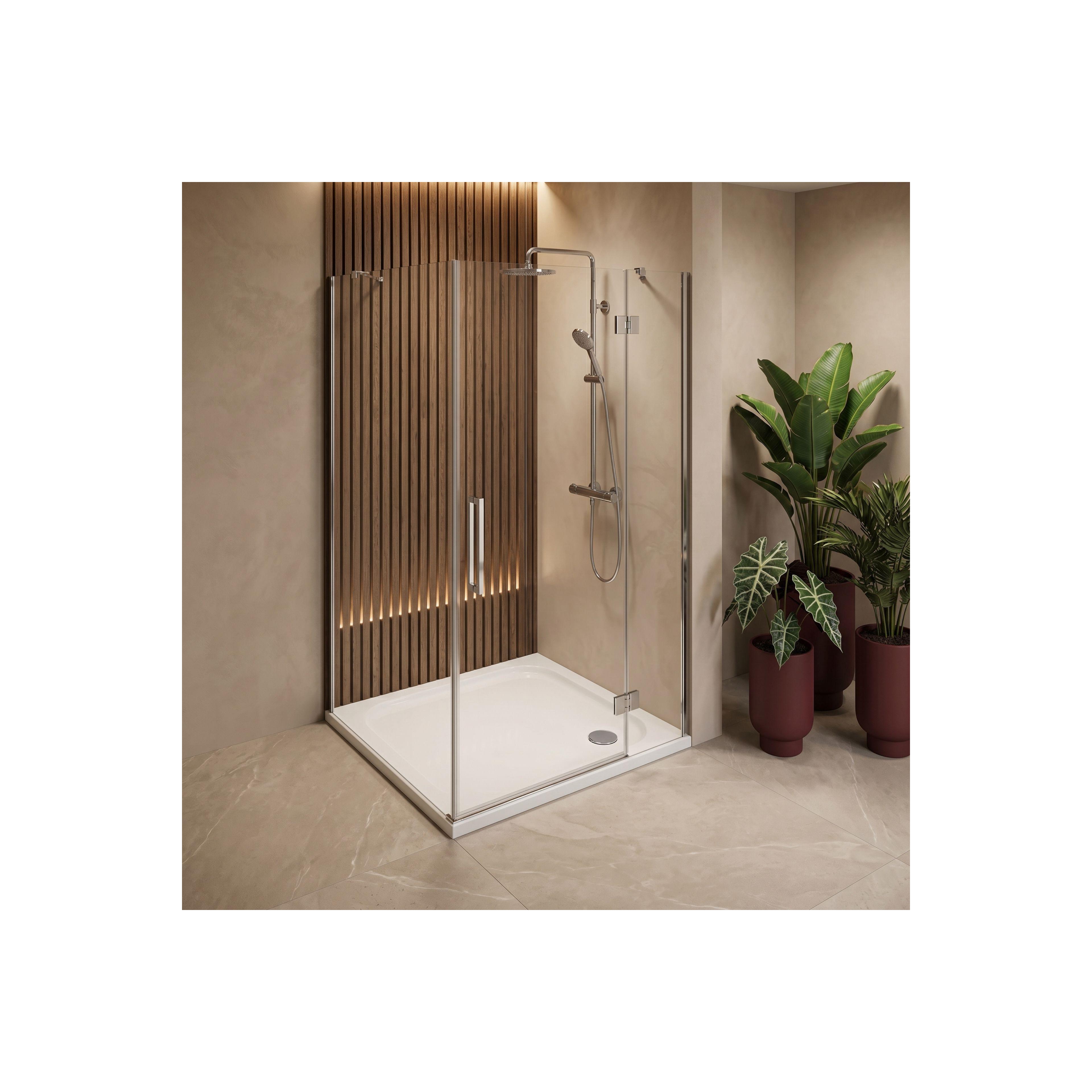 shower tray Rea Belmond White 80x80 Chrome
