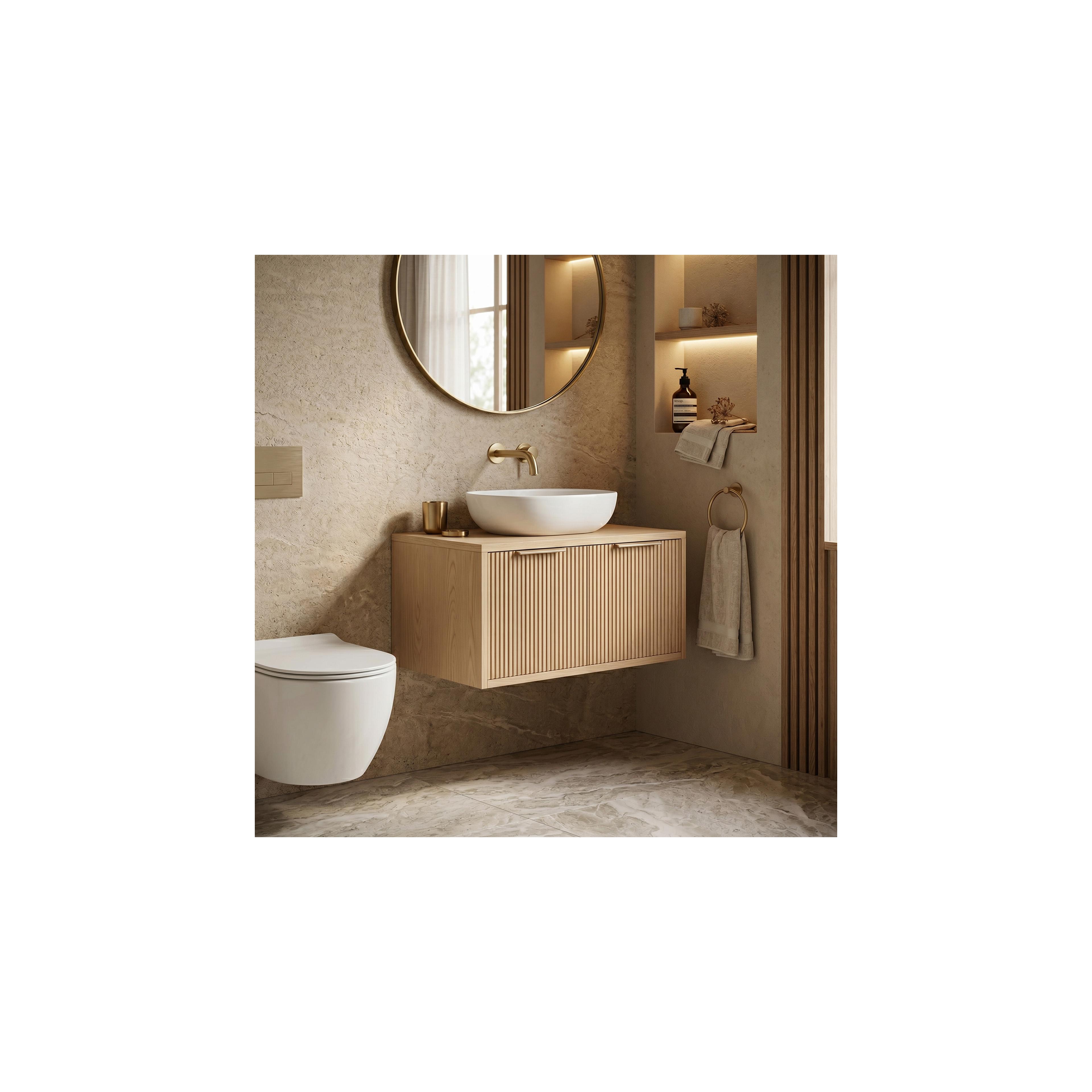 Bathroom vanity cabinet Rea Core 80cm Beige