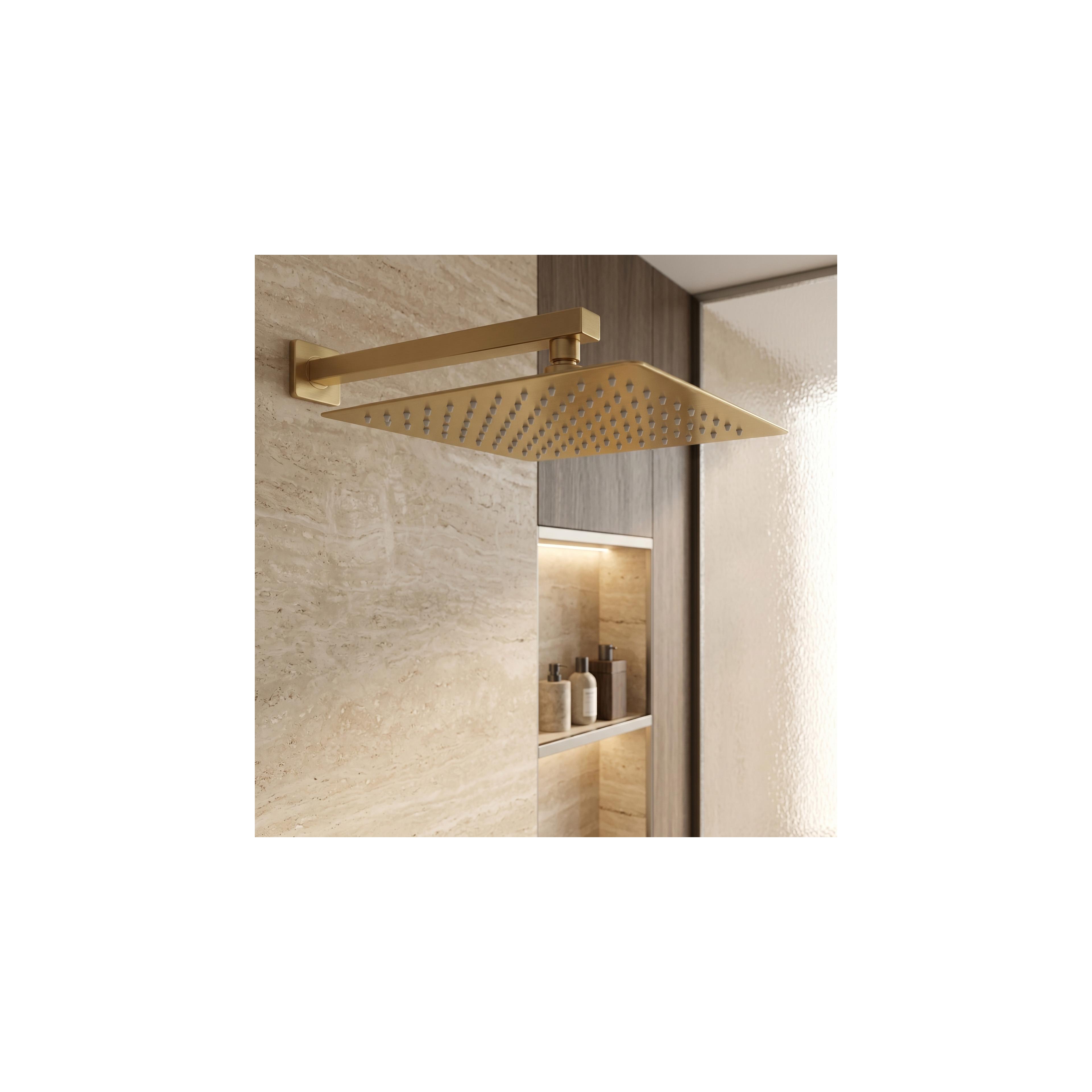 Fyrkantigt takduschhuvud REA JS-P015BG 30cm Brush Gold