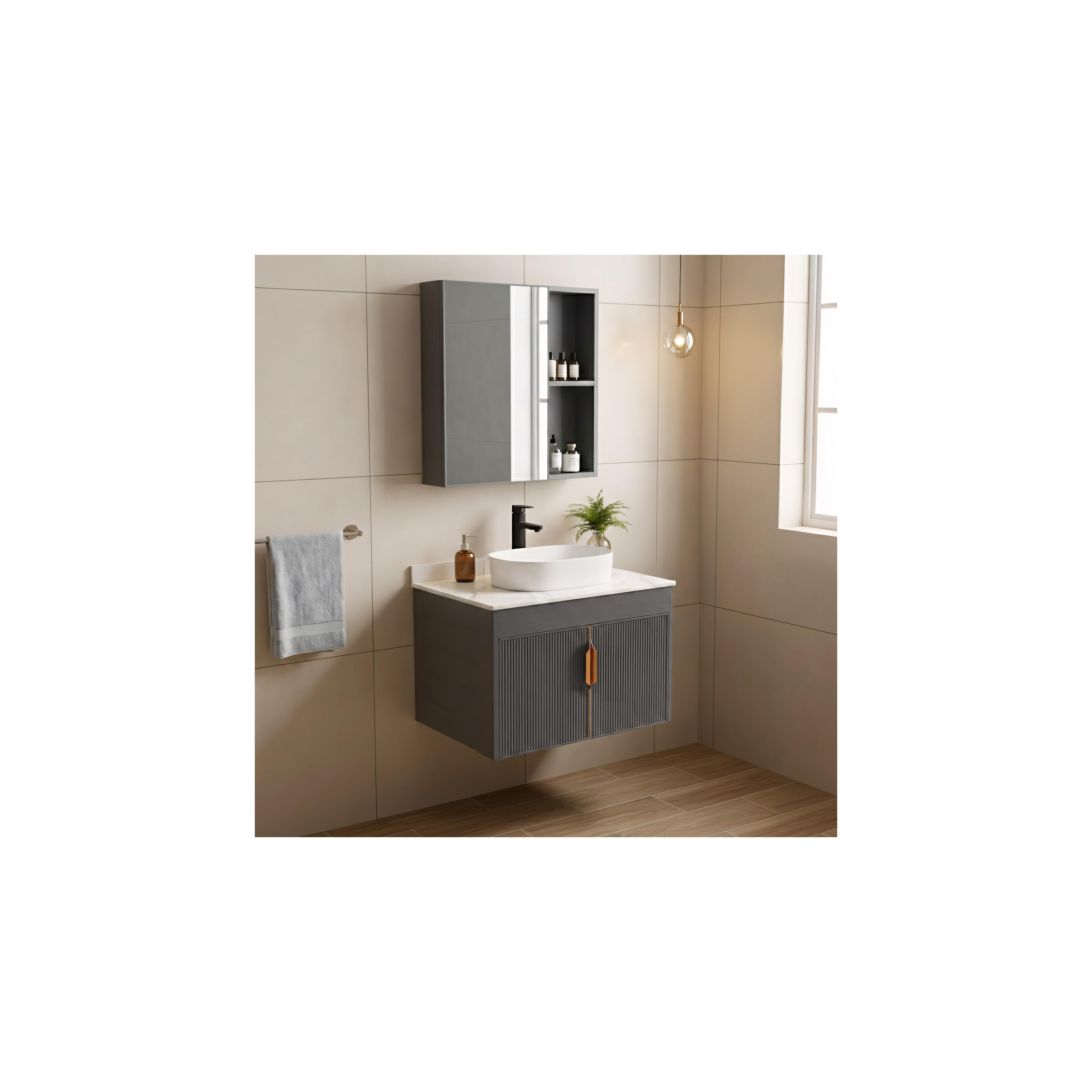 Zestaw mebli łazienkowych z blatem Modo 60cm Grey