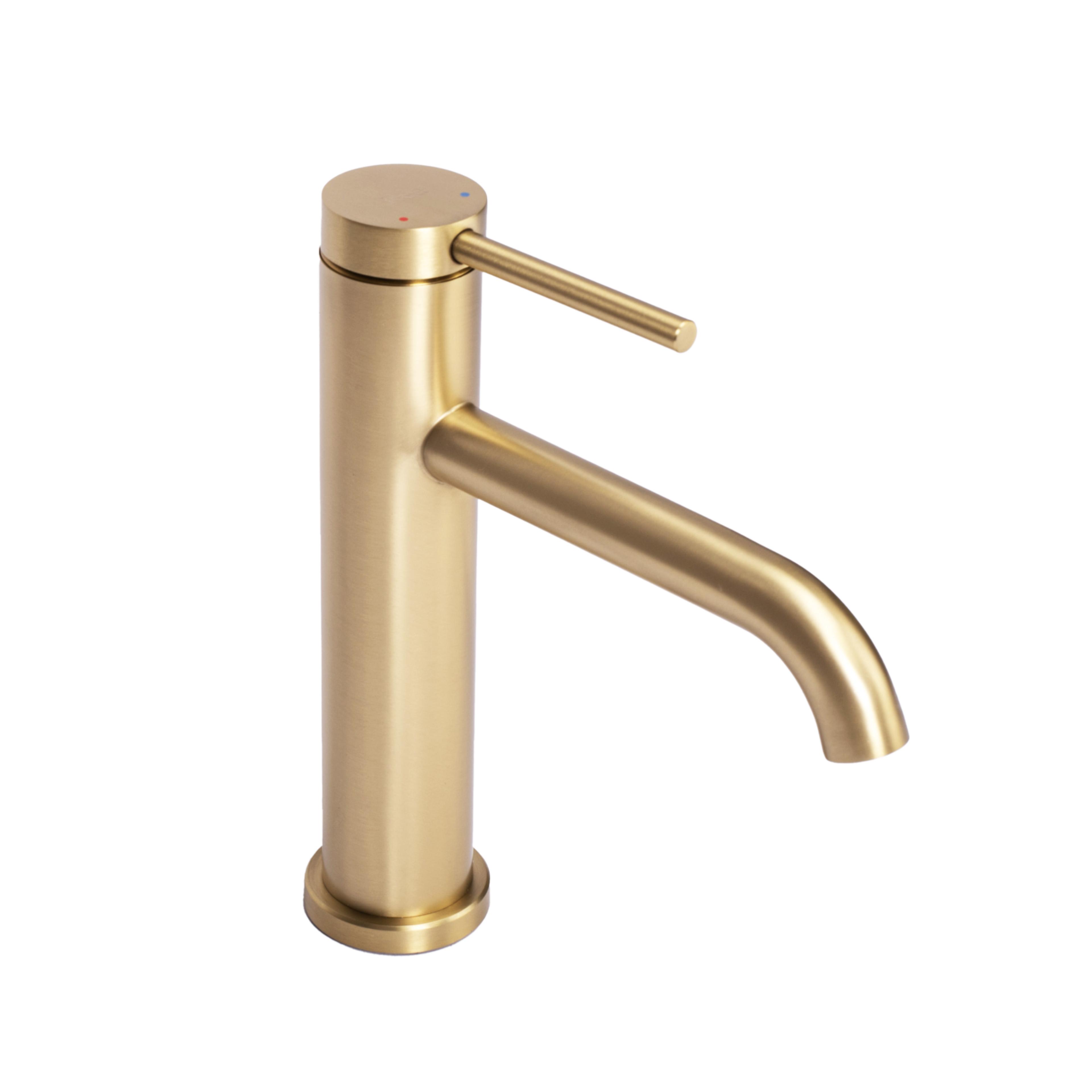 Βρύση λεκάνης REA CLIF GOLD BRUSHED LOW