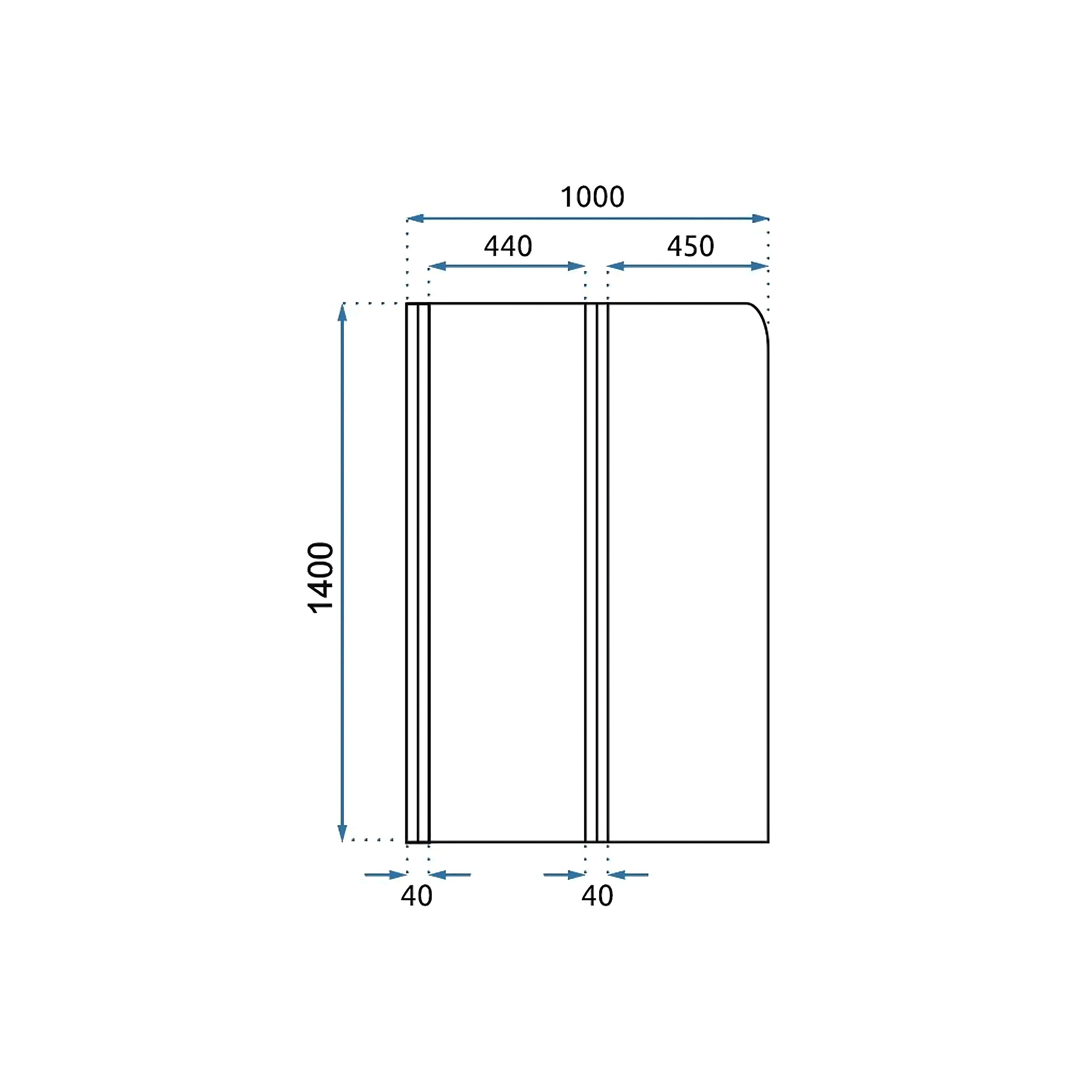 Zavjesa za kadu Rea Agat-2 100 Brush Copper