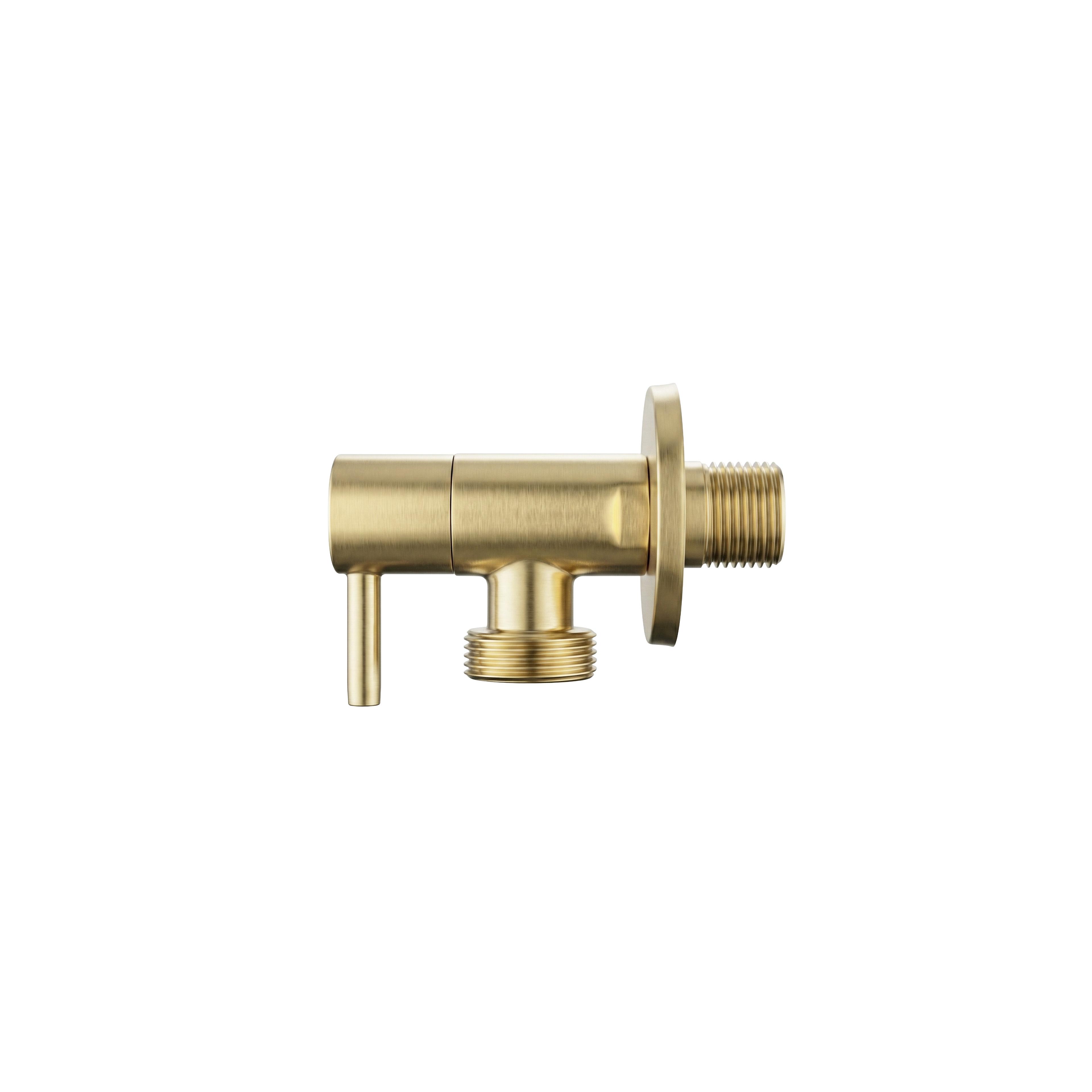 Robinet d’angle 1/2" x 3/4" Brush Gold