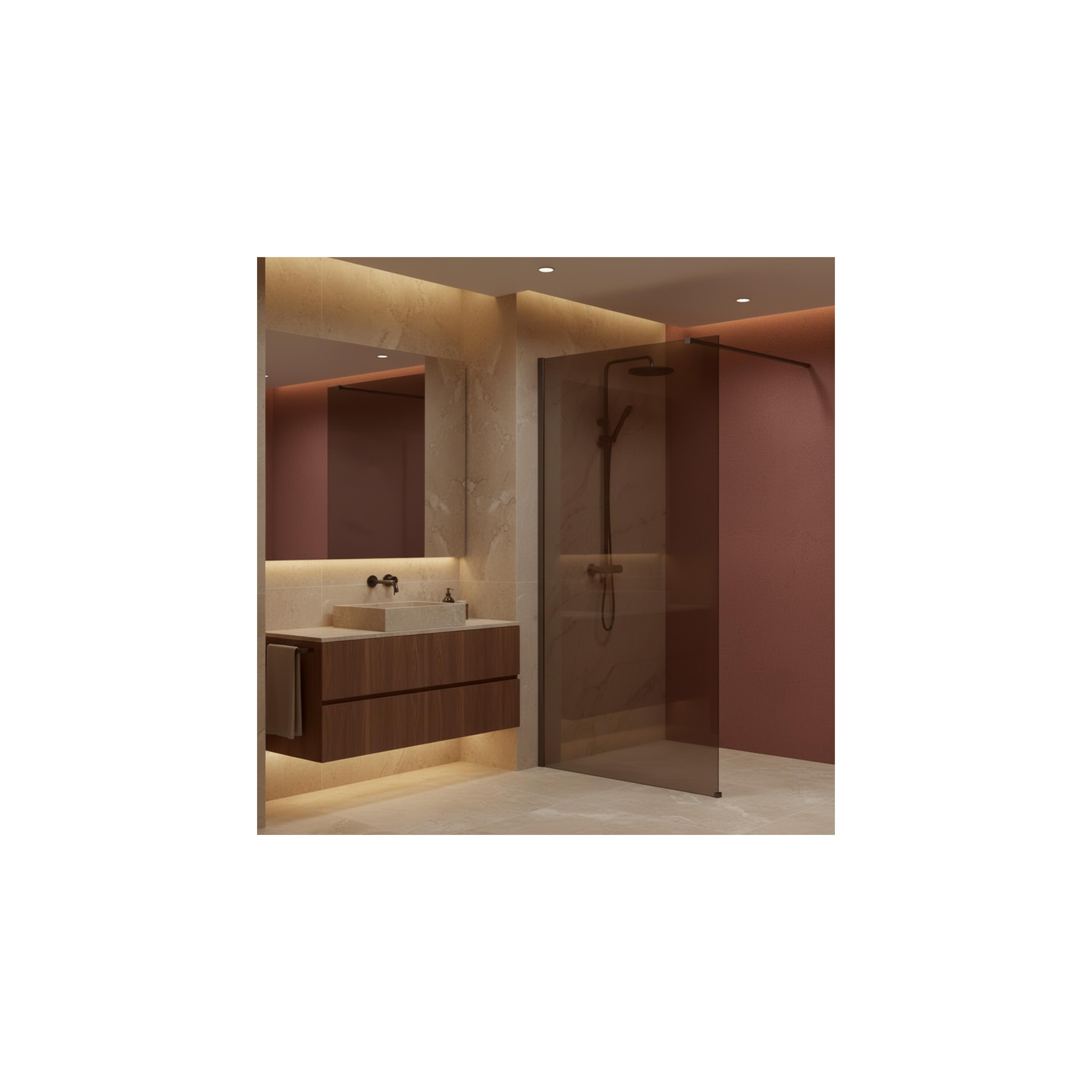 Paroi de douche Rea Flexi Brown / Titan 80