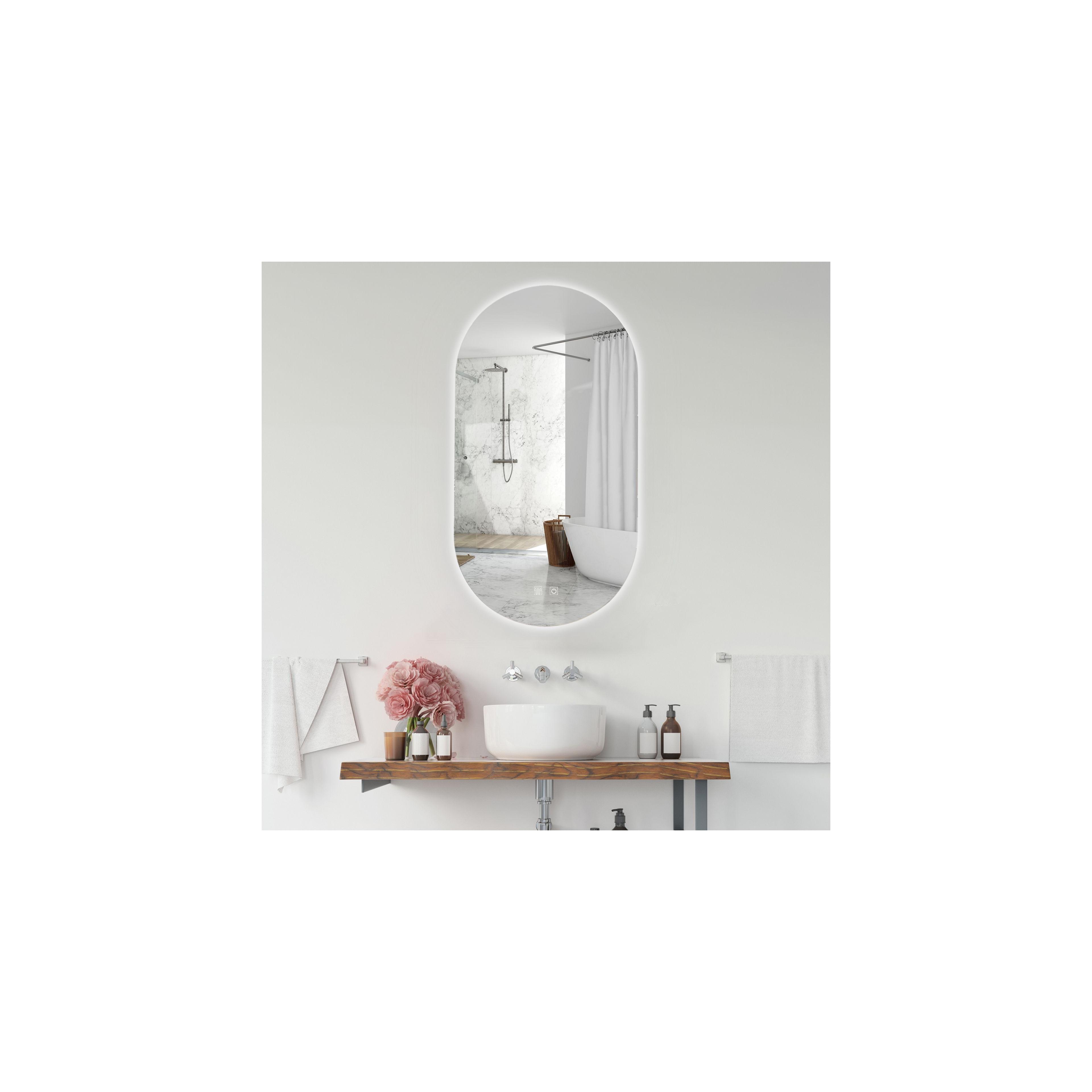 Veidrodis LED EGG 60x80 cm