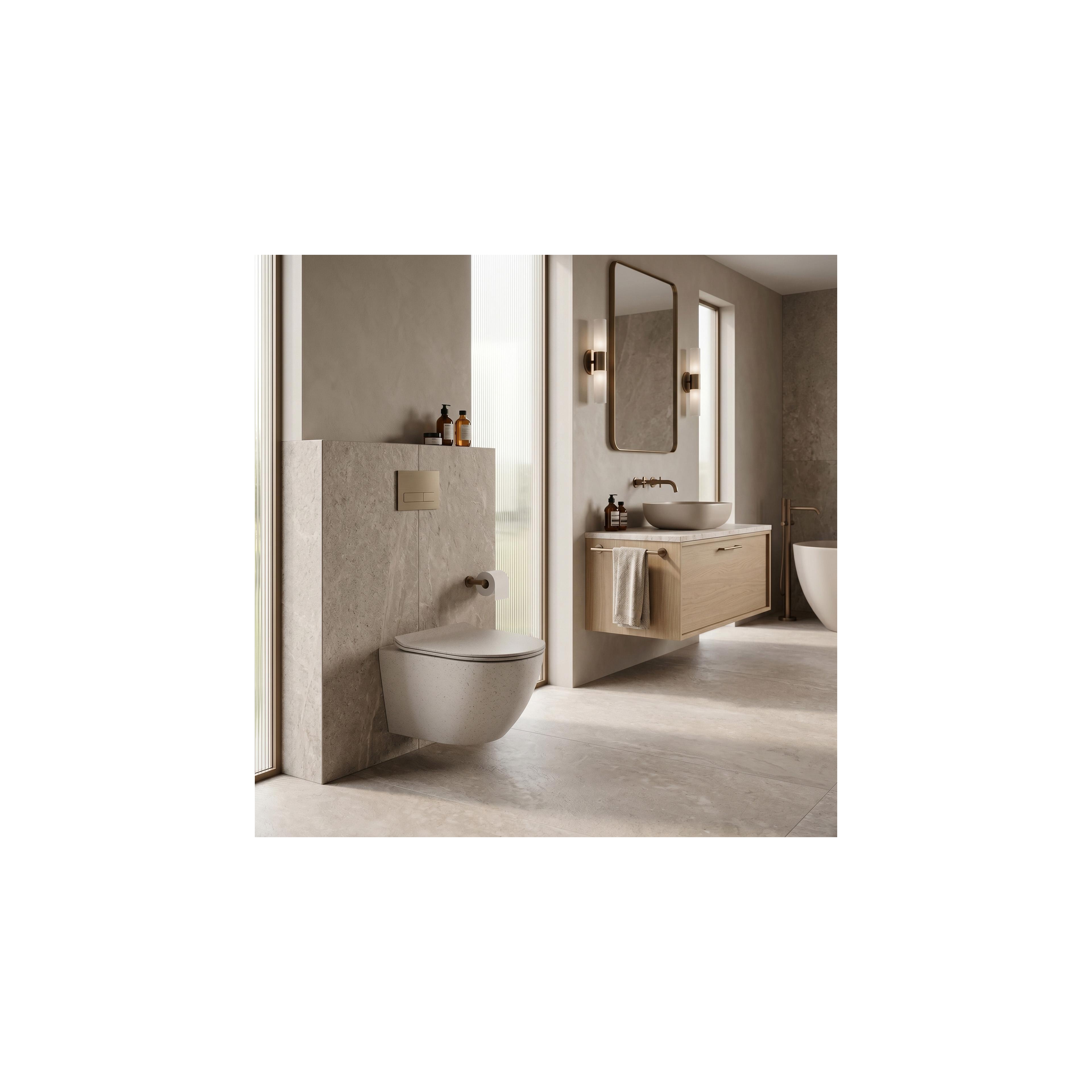 toilet bowl REA Carlo Mini Rimless Ecru