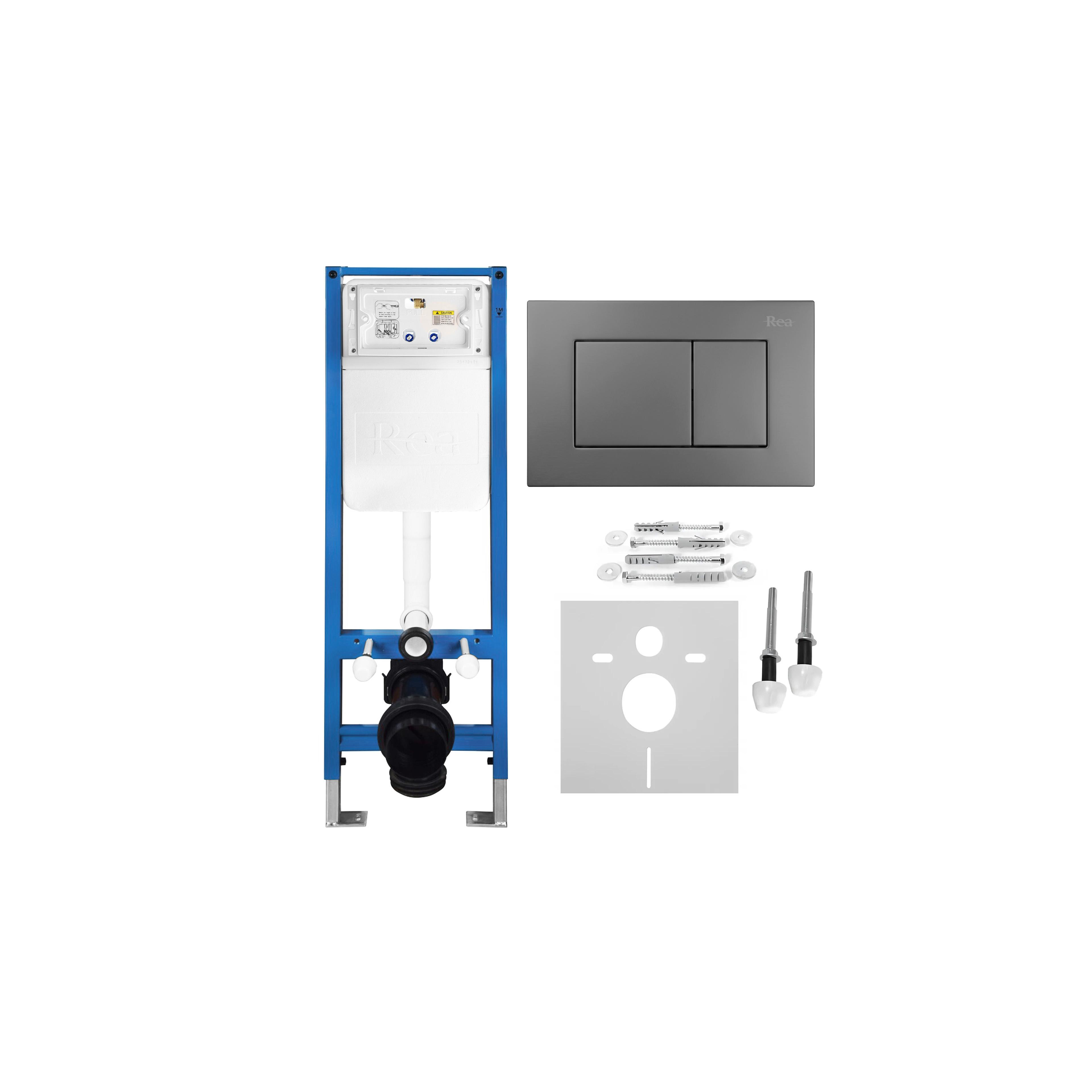 Concealed WC Frame Set Slim 024N with Titan J Button