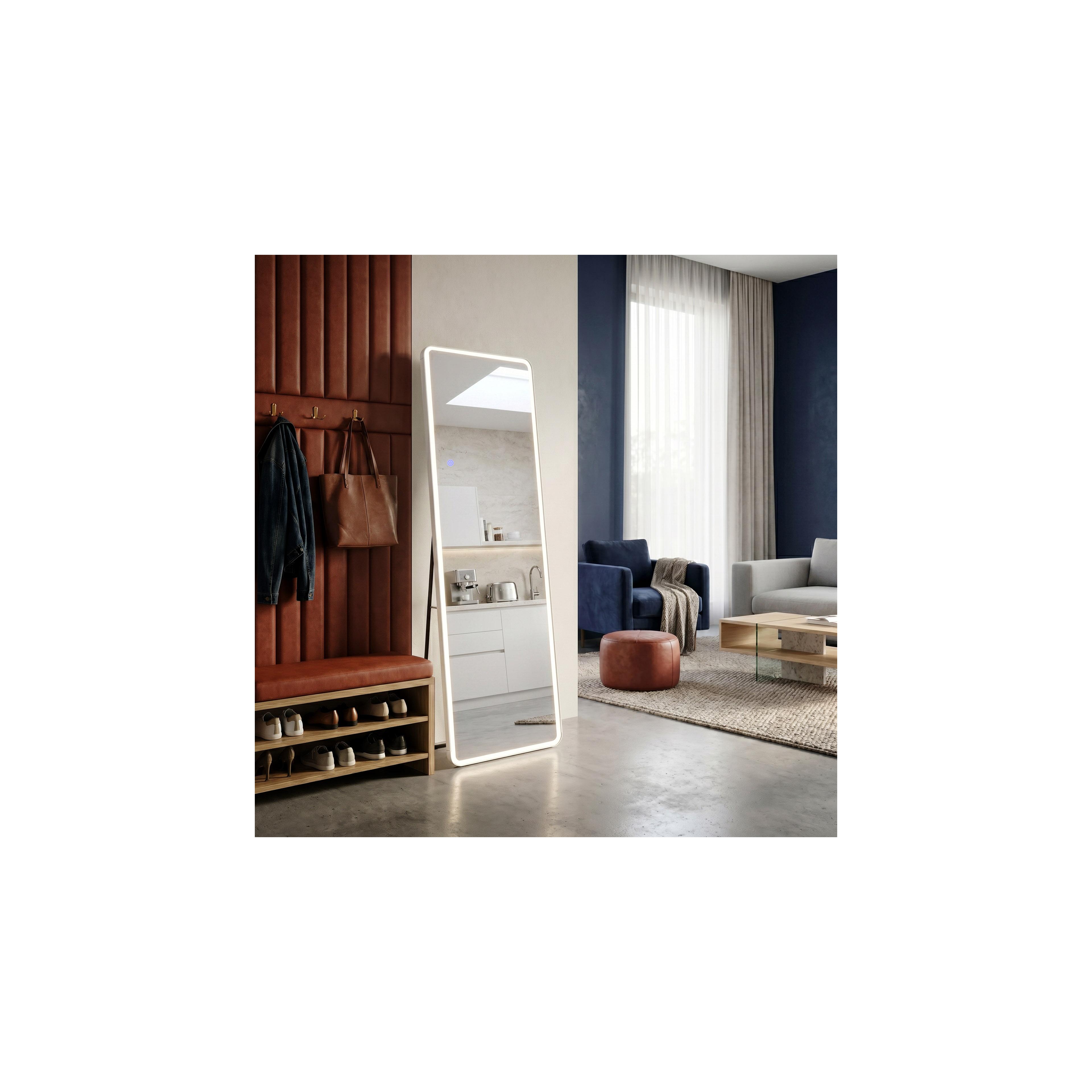 LED-SPEGEL Classico 50x160cm White