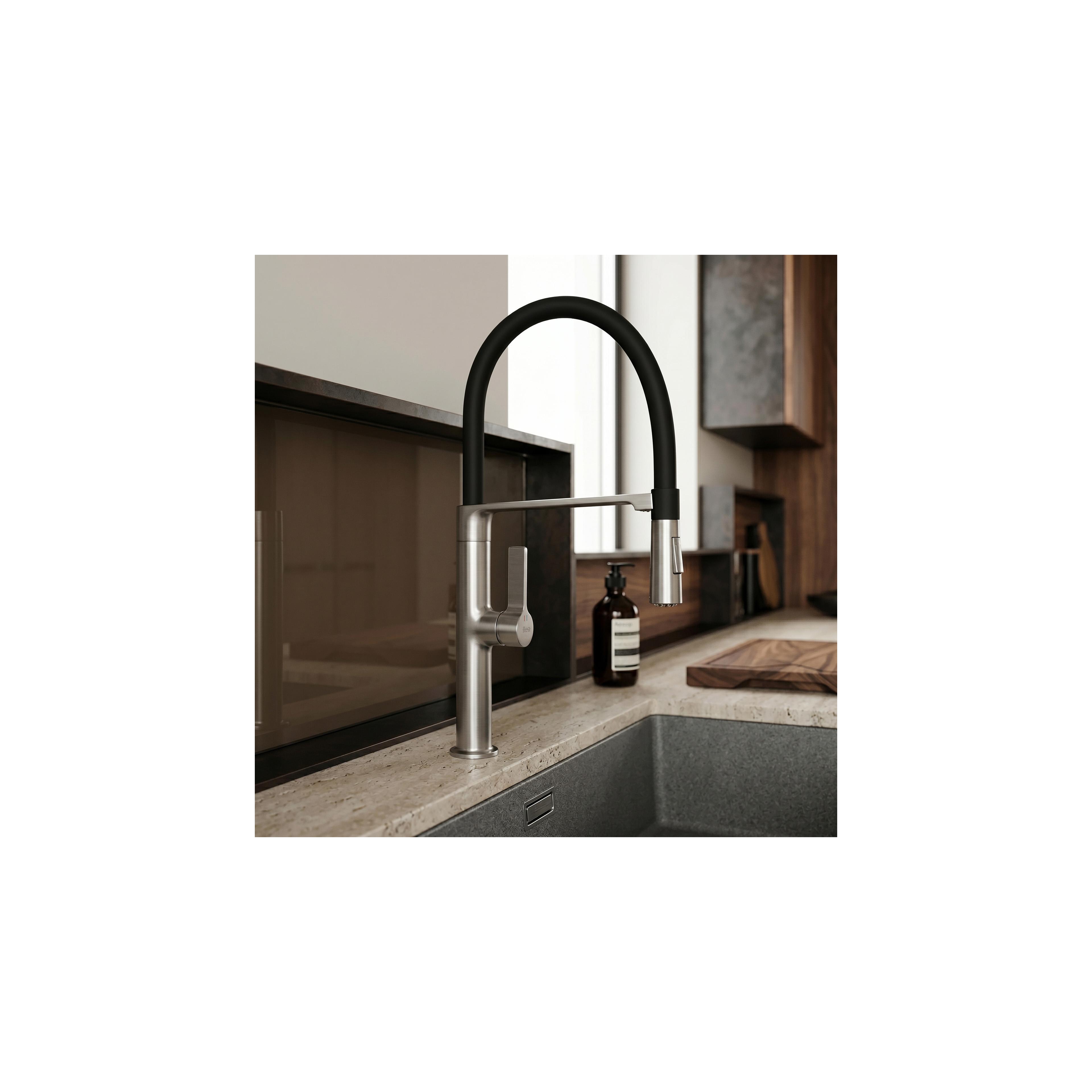 Kitchen faucet REA Lago Brush Nickel