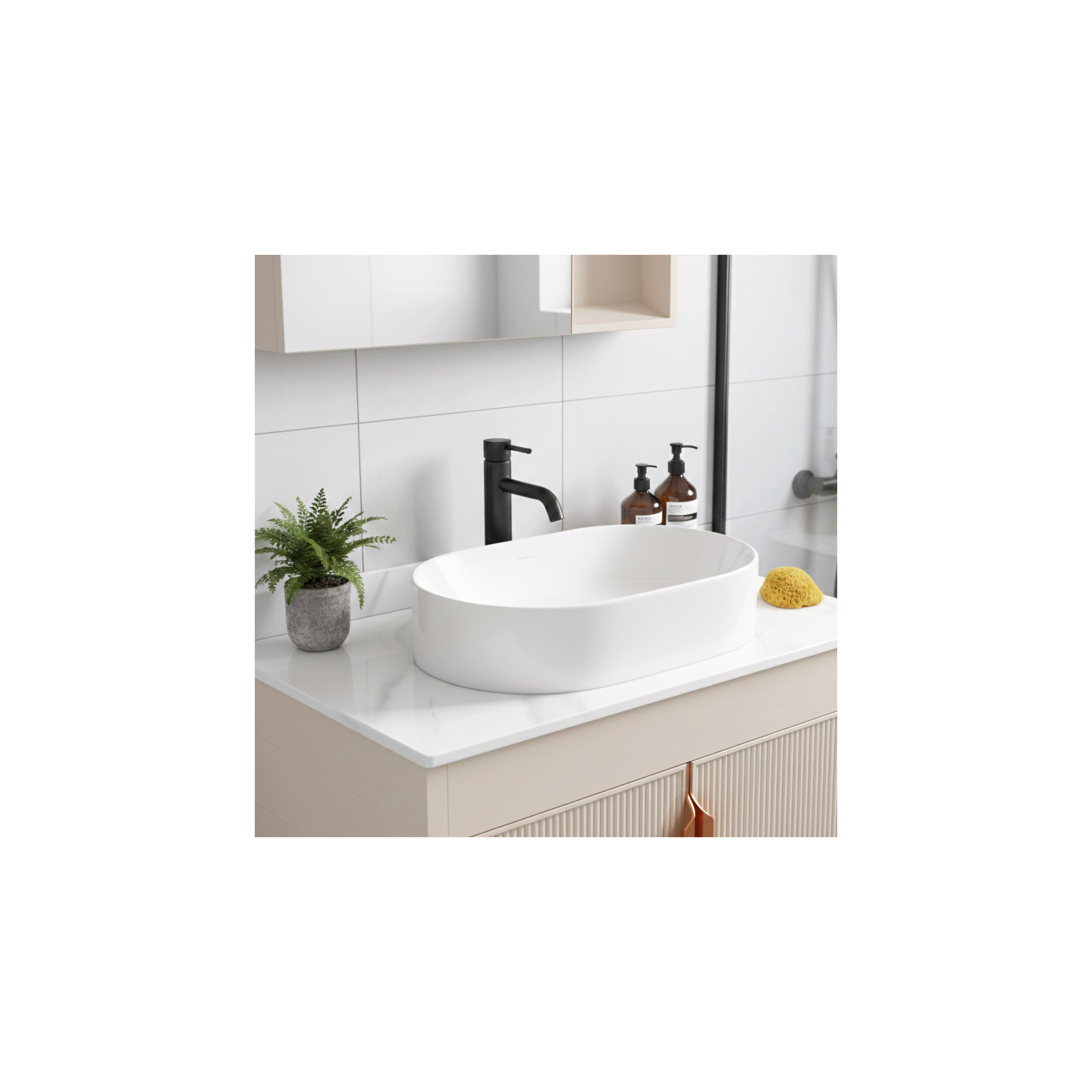 Zestaw mebli łazienkowych z blatem Modo 60cm Beige