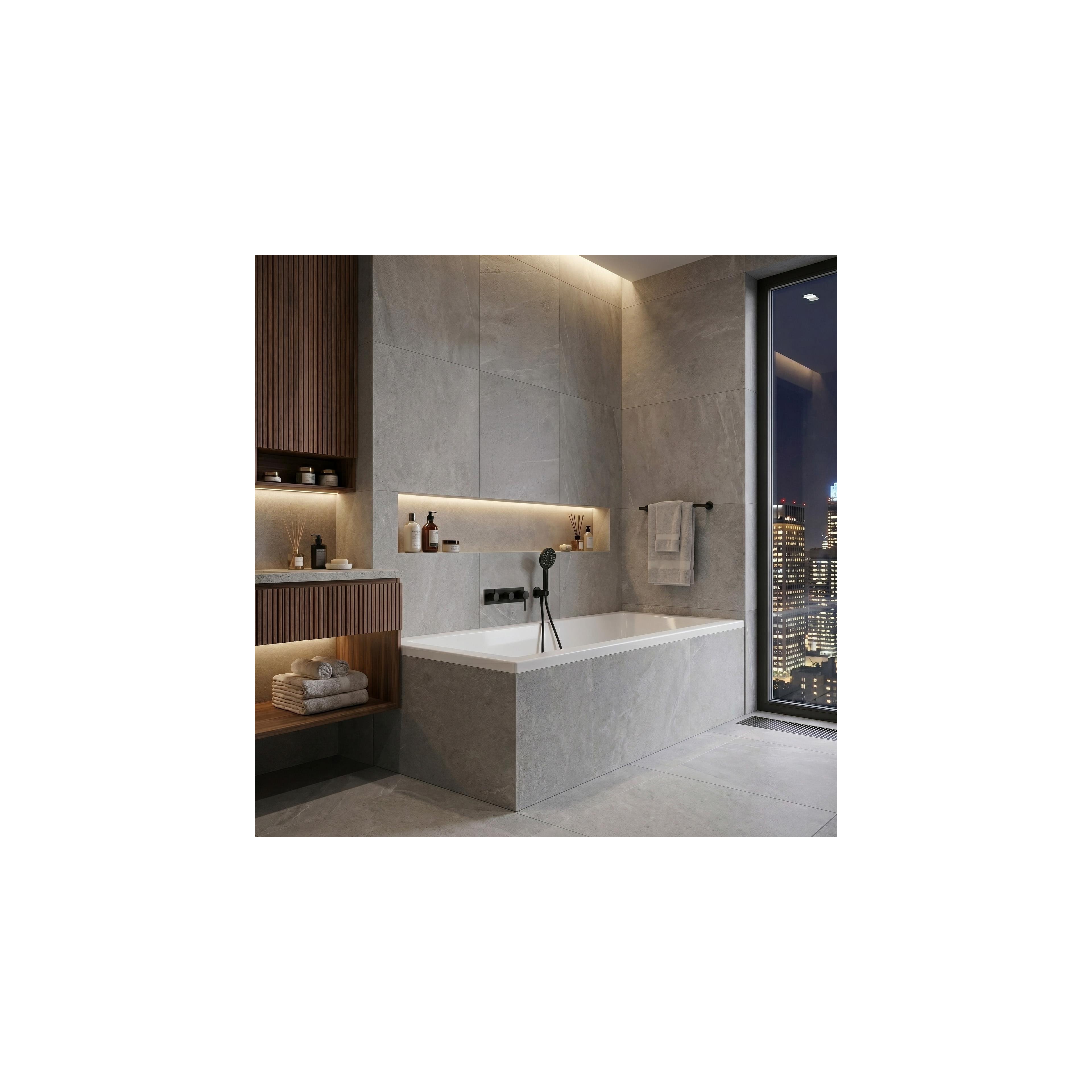 Built-in acrylic bathtub Rea Prima 140
