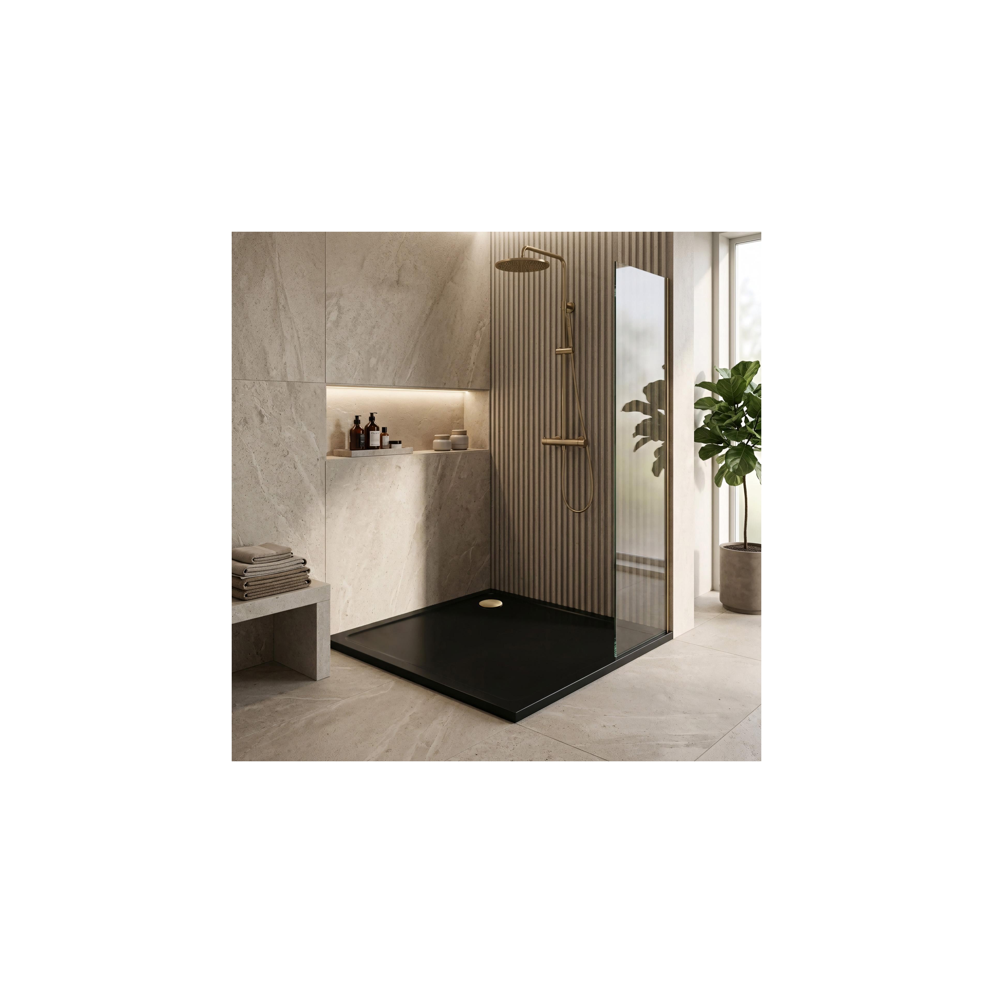 Acryl Duschwanne Rea Savoy black 90x90
