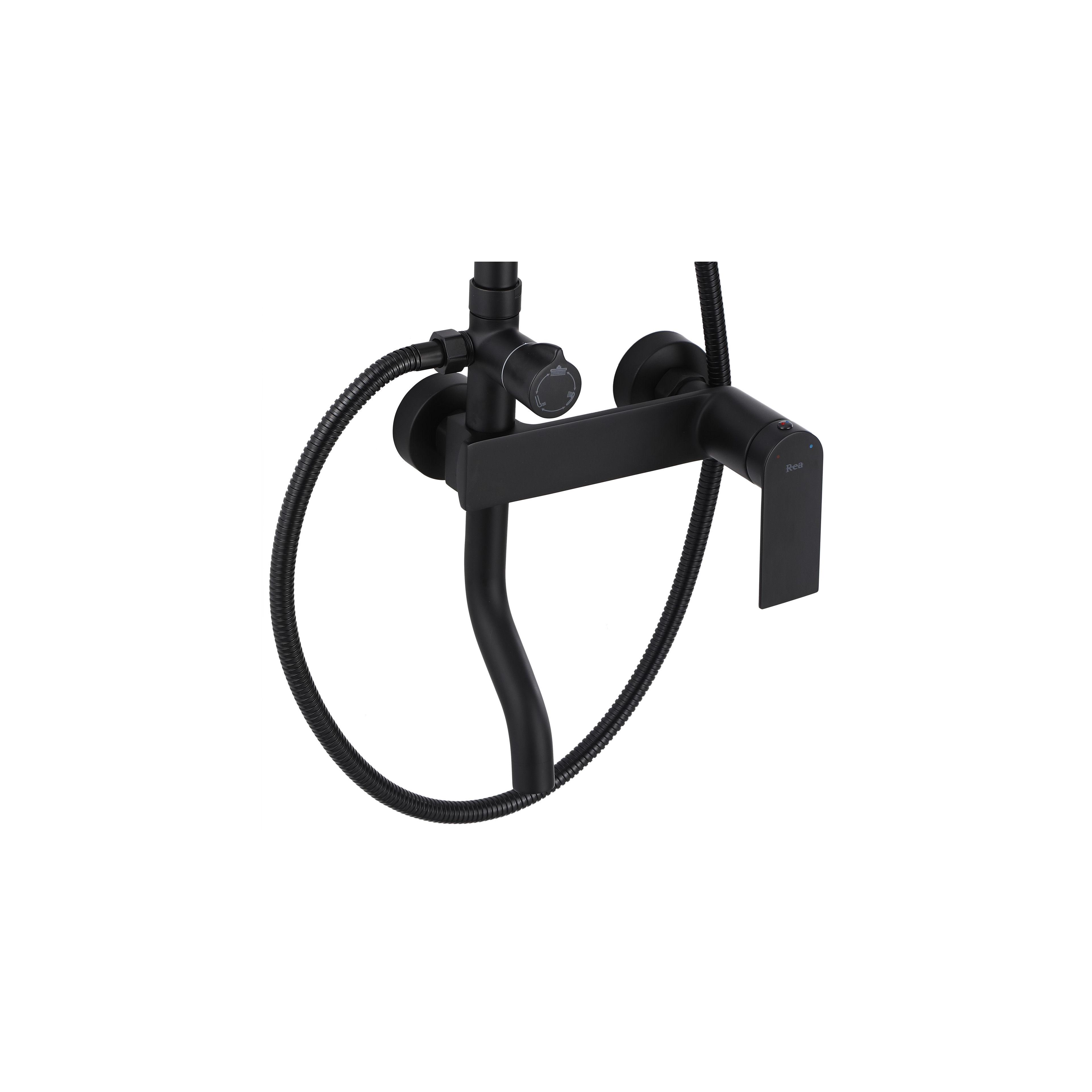 Tuš set REA STORM BLACK MATT