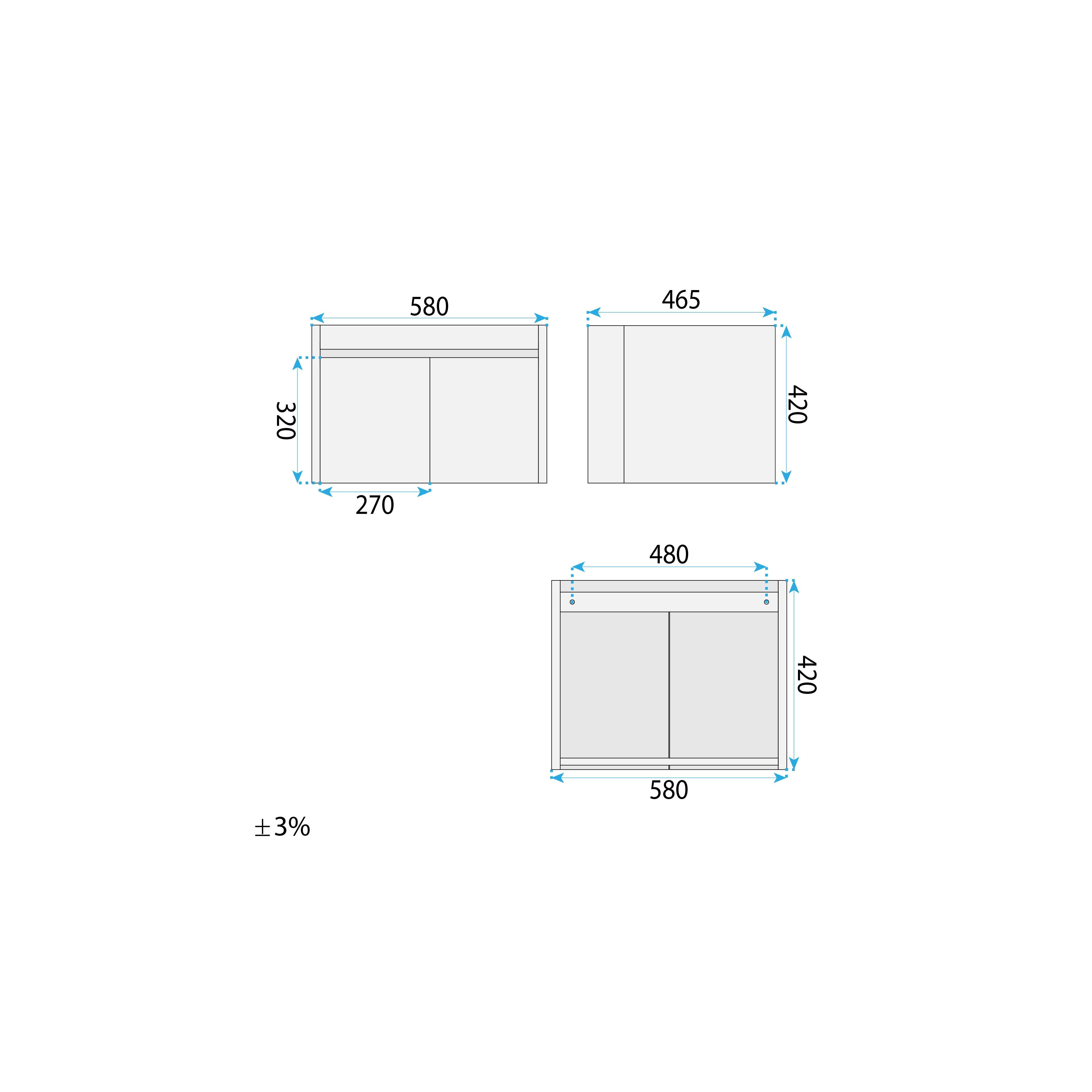 Faro 60 cm bathroom furniture set