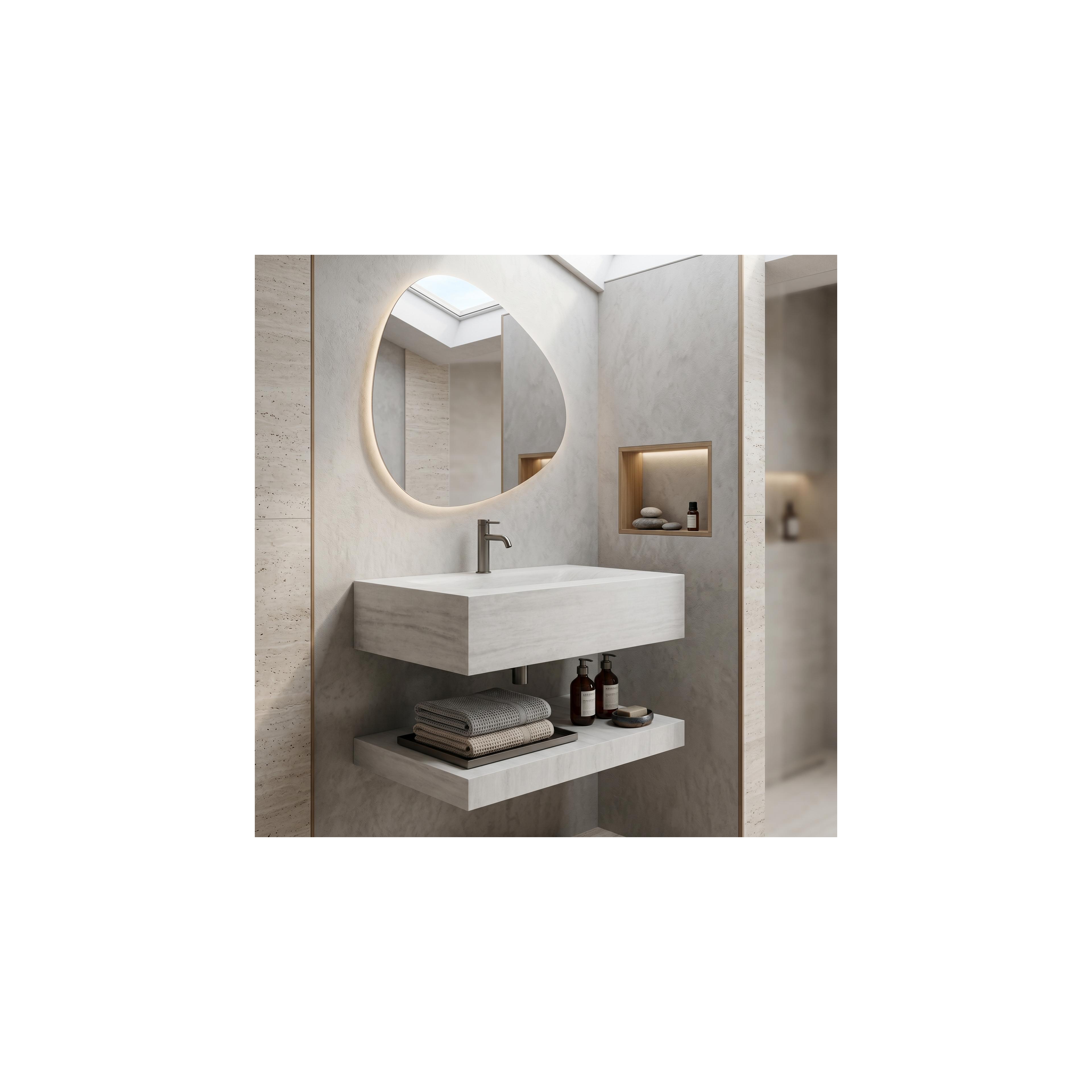 Lavabo suspendu avec étagère Rea Apollo Muralto Roma 70