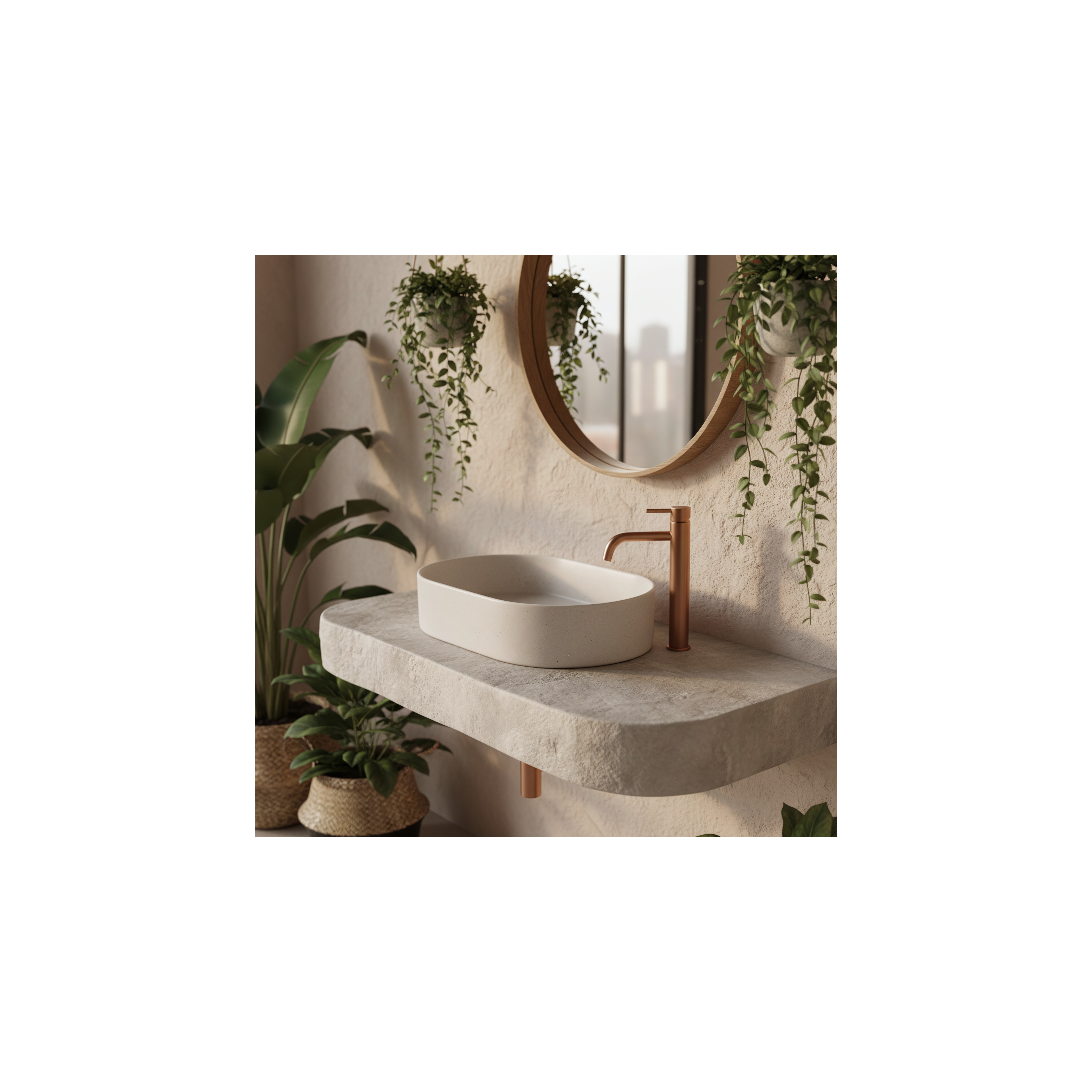 Lavabo sobre encimera Rea Nadia 60 Sandy