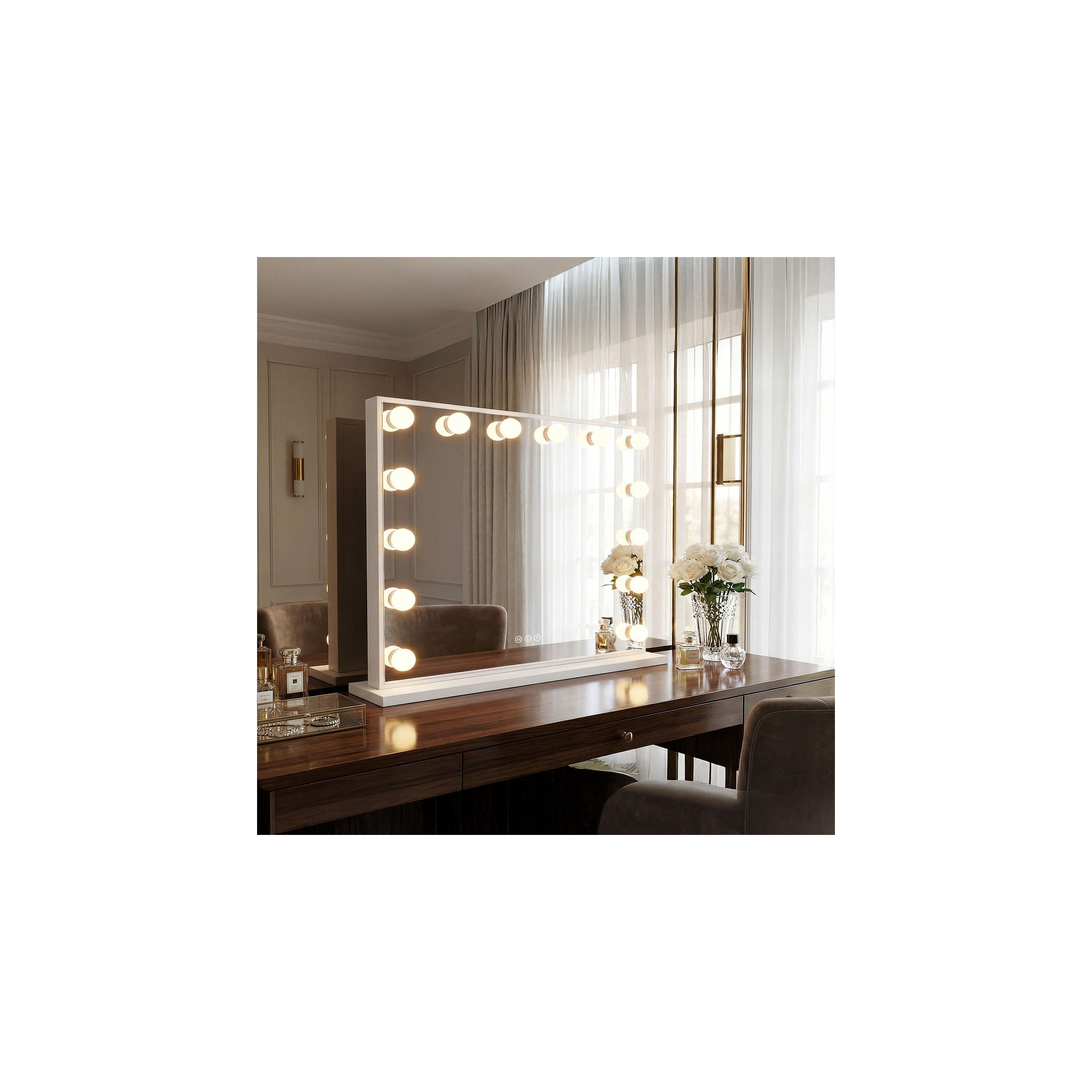 Mirror LED HOLLYWOOD White 80x60