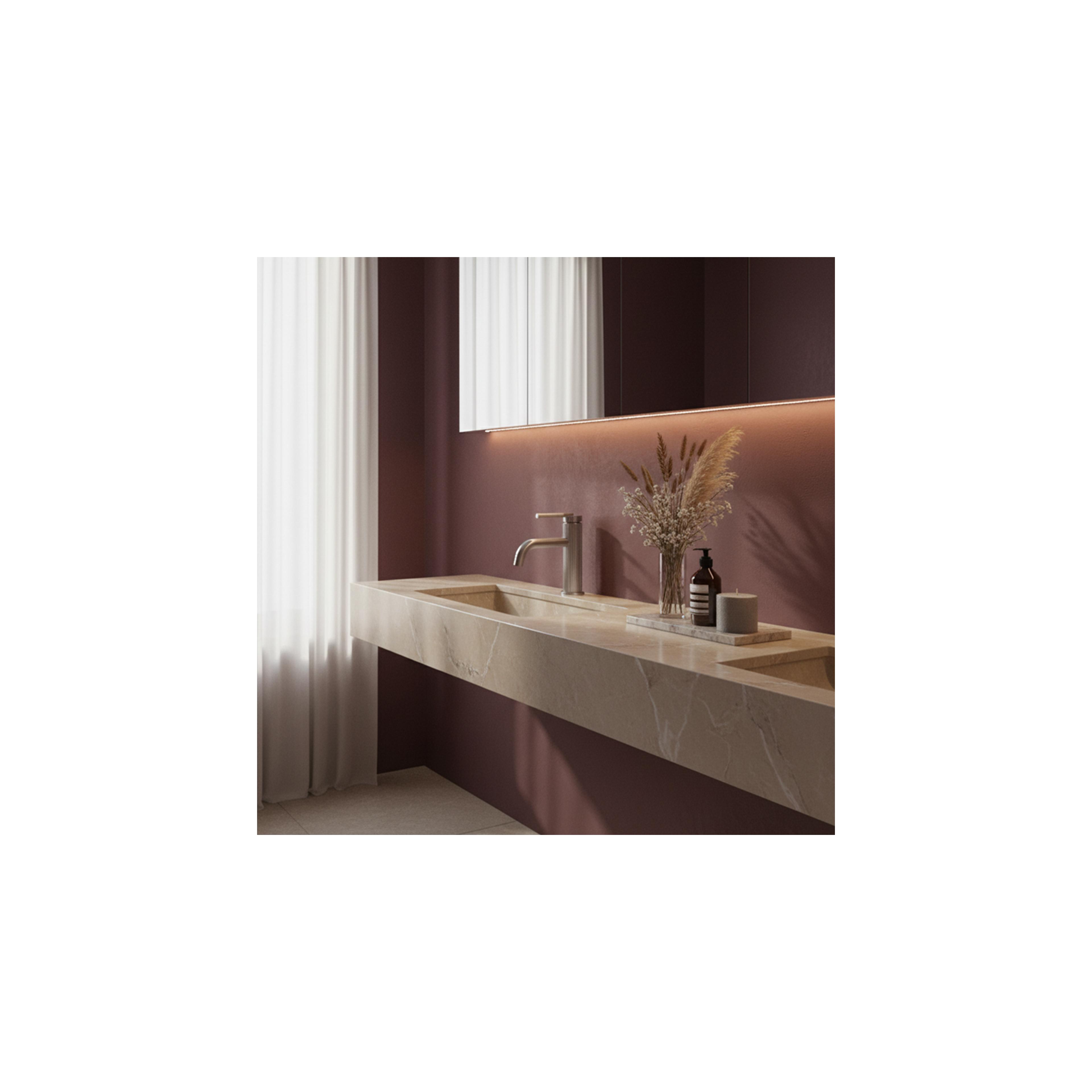 Robinet de lavabo Rea Argon Brush Nickel Low