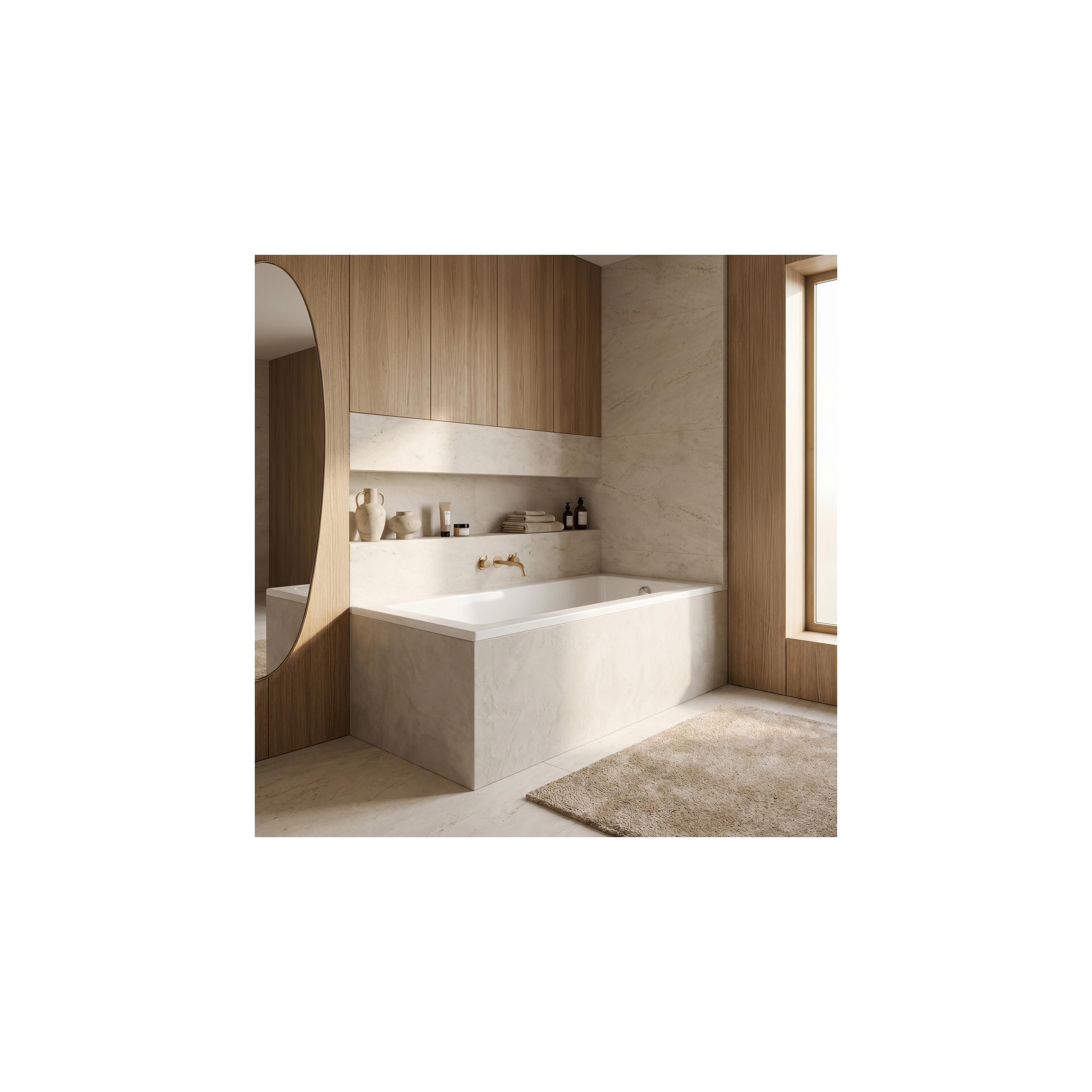 Built-in acrylic bathtub Rea Prima 140