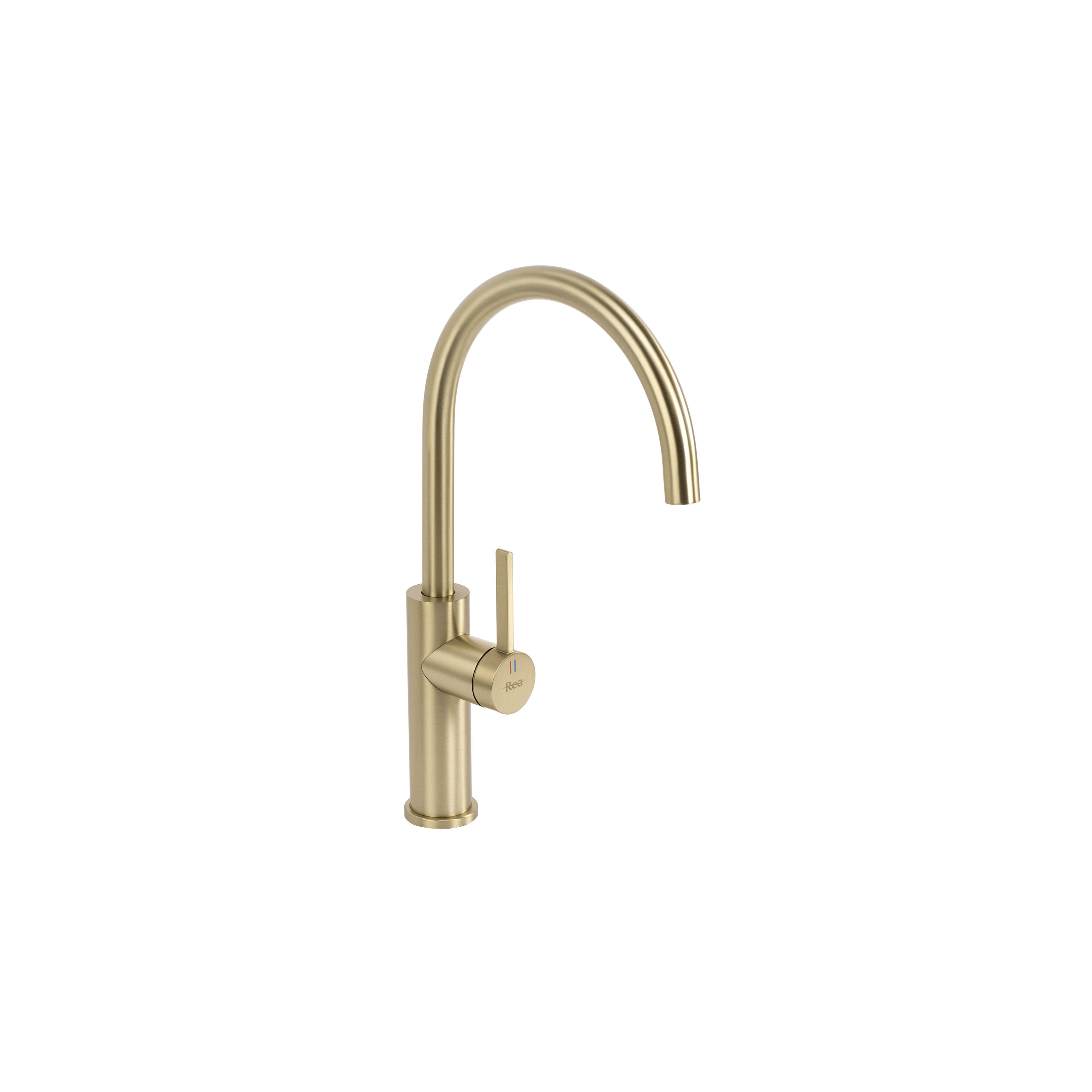 Kitchen faucet REA Rivo Brush Gold