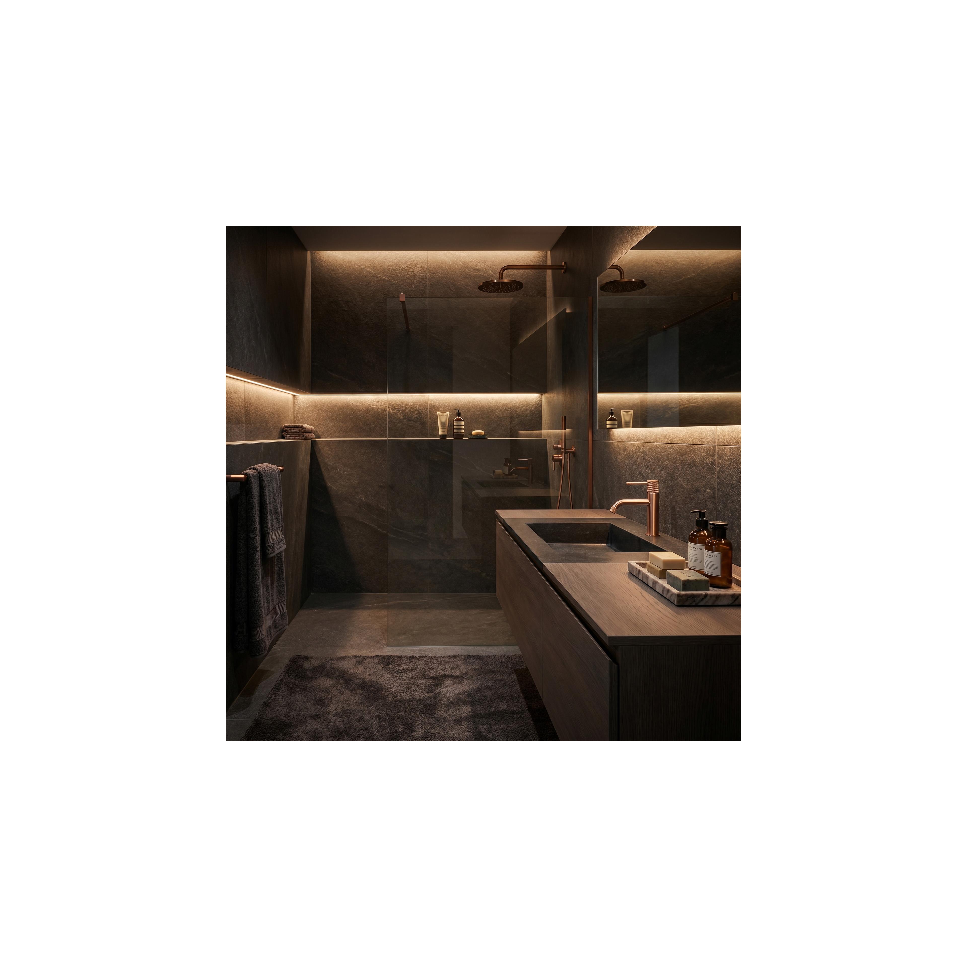 Bathroom faucet Rea Venti Brush Copper Low