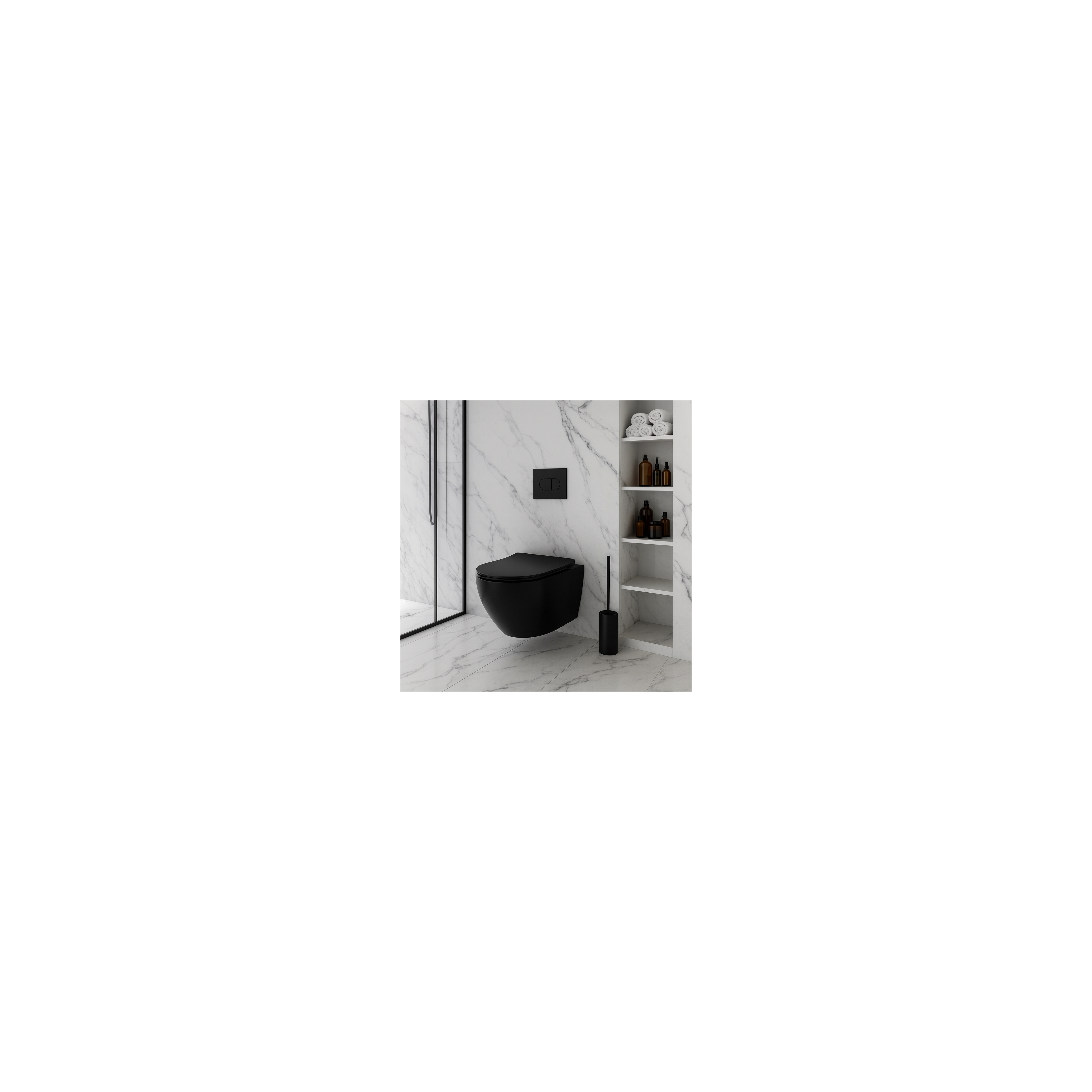 тоалетна чиния Rea Carlo Mini Tornado NF BLACK MATT